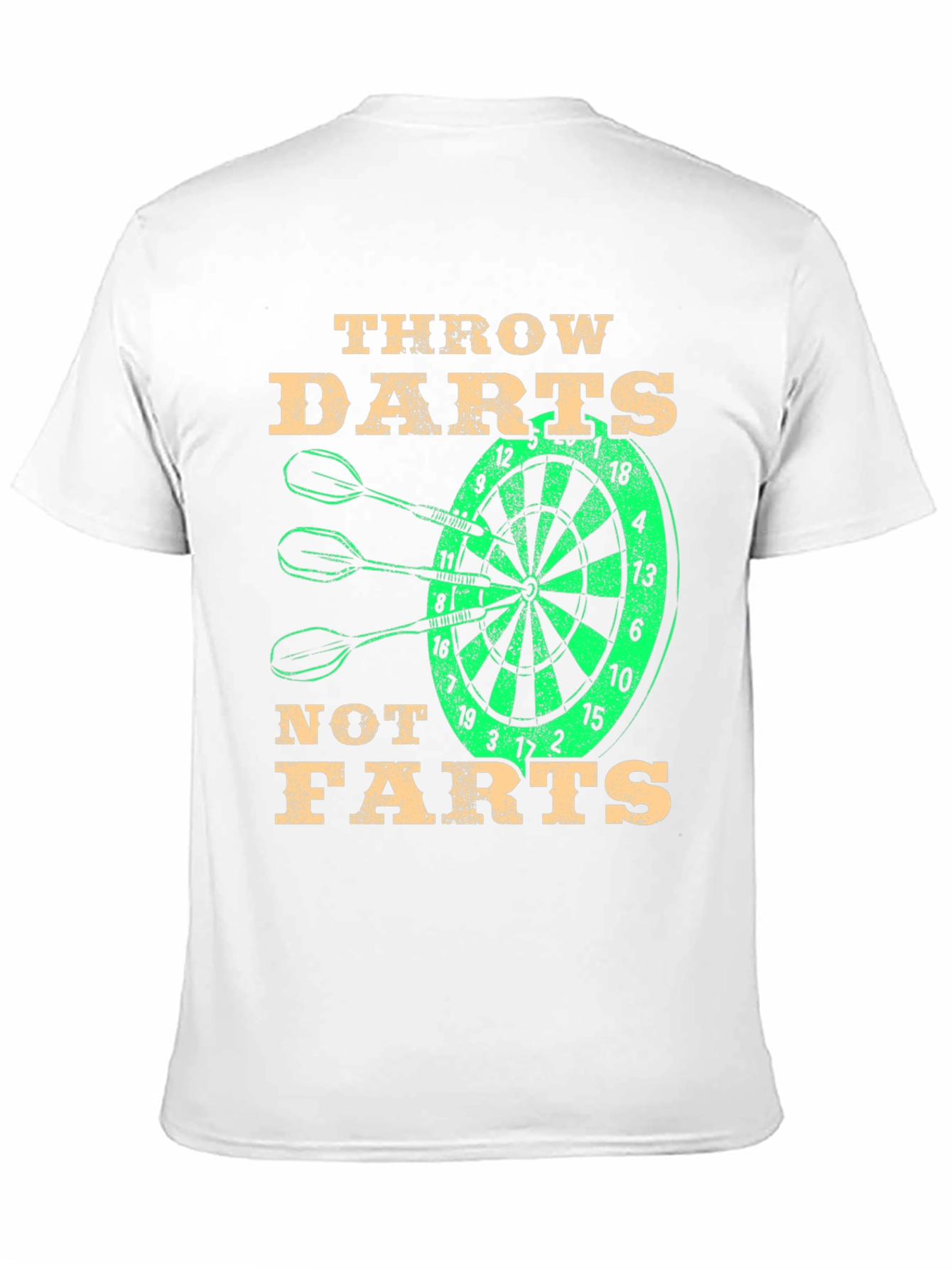 Throw Darts Not Farts Black Graphic Tee