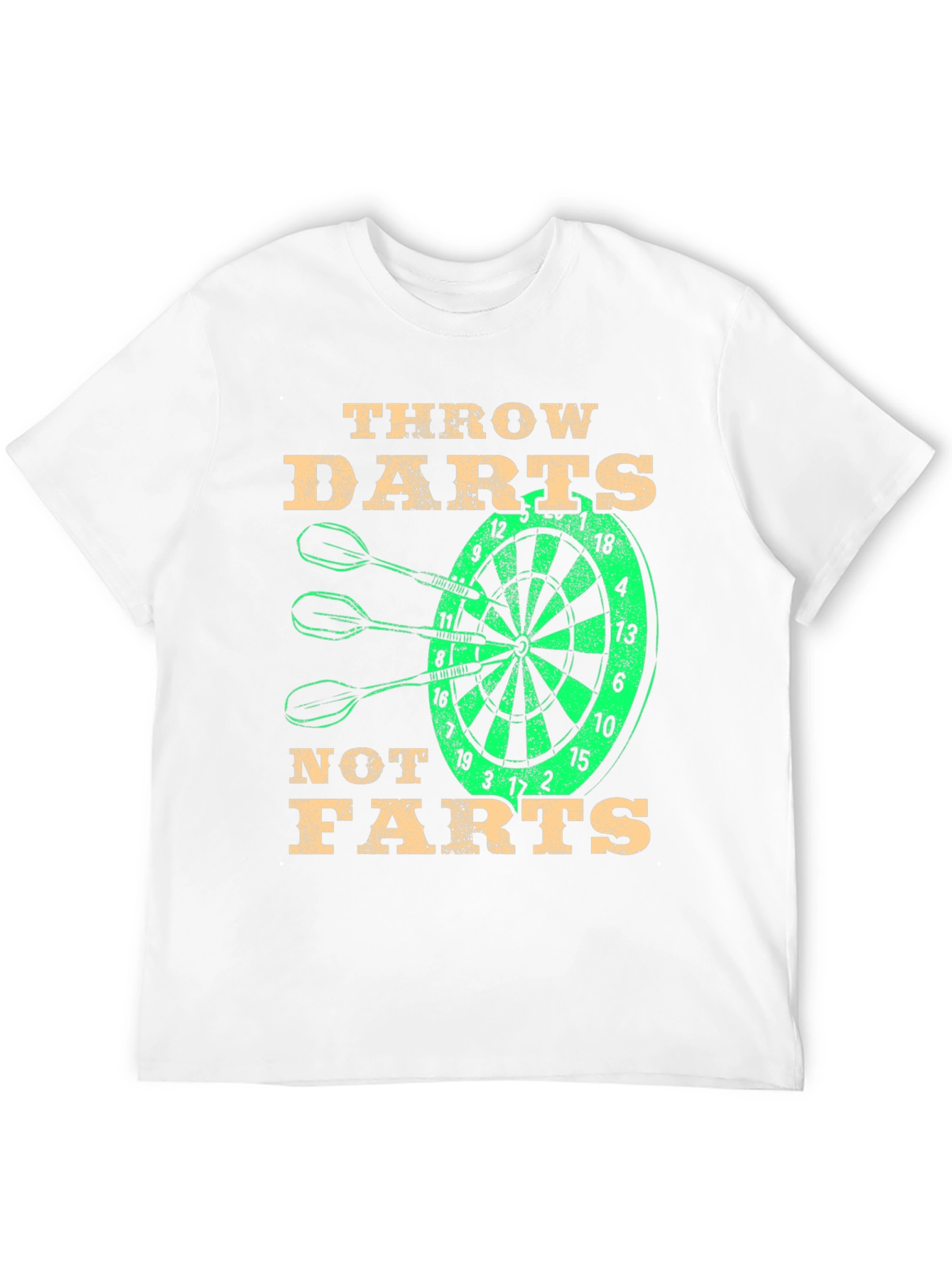 Throw Darts Not Farts Black Graphic Tee