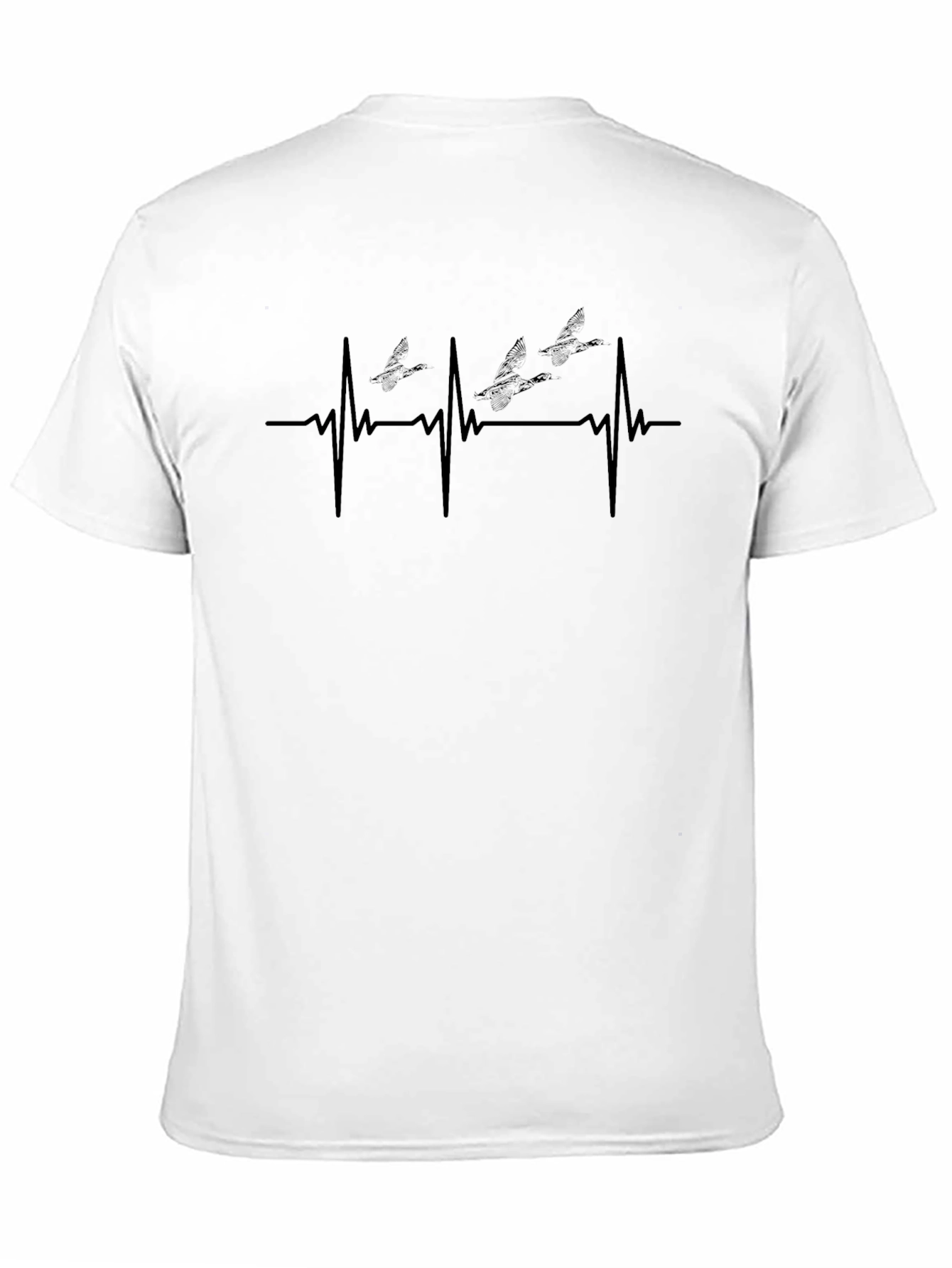 Airplane Heartbeat Black T-Shirt
