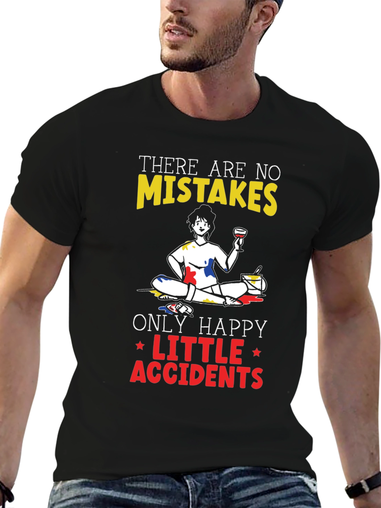 Happy Little Accidents T-Shirt - Painter Design