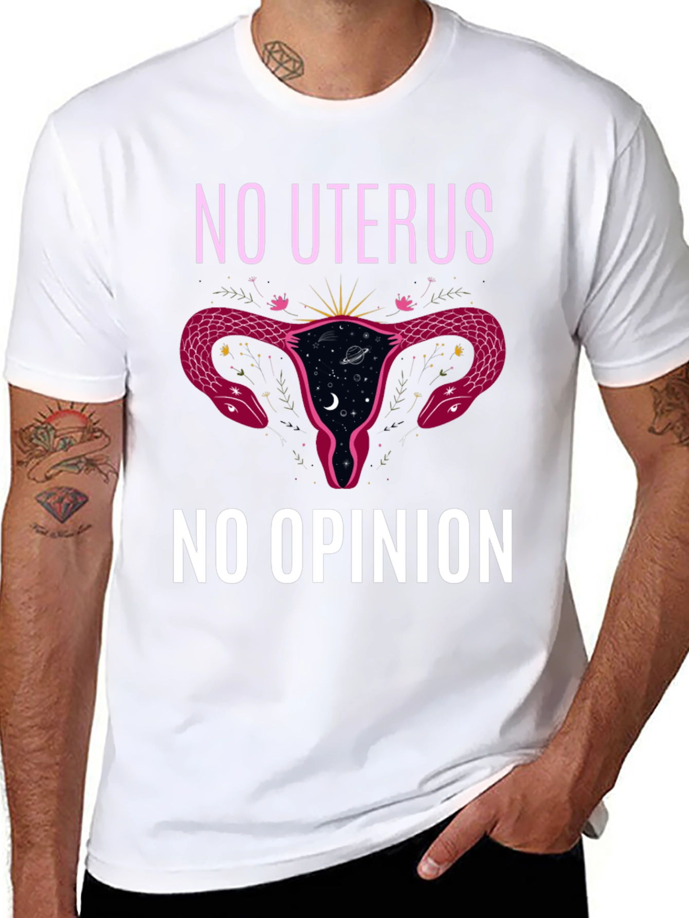 No Uterus No Opinion Black Graphic Tee