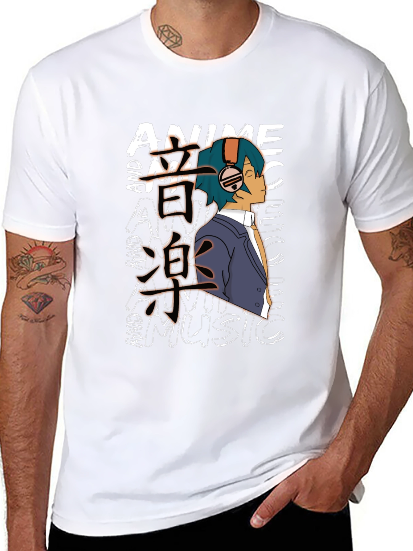 Anime and Music Graphic Tee
