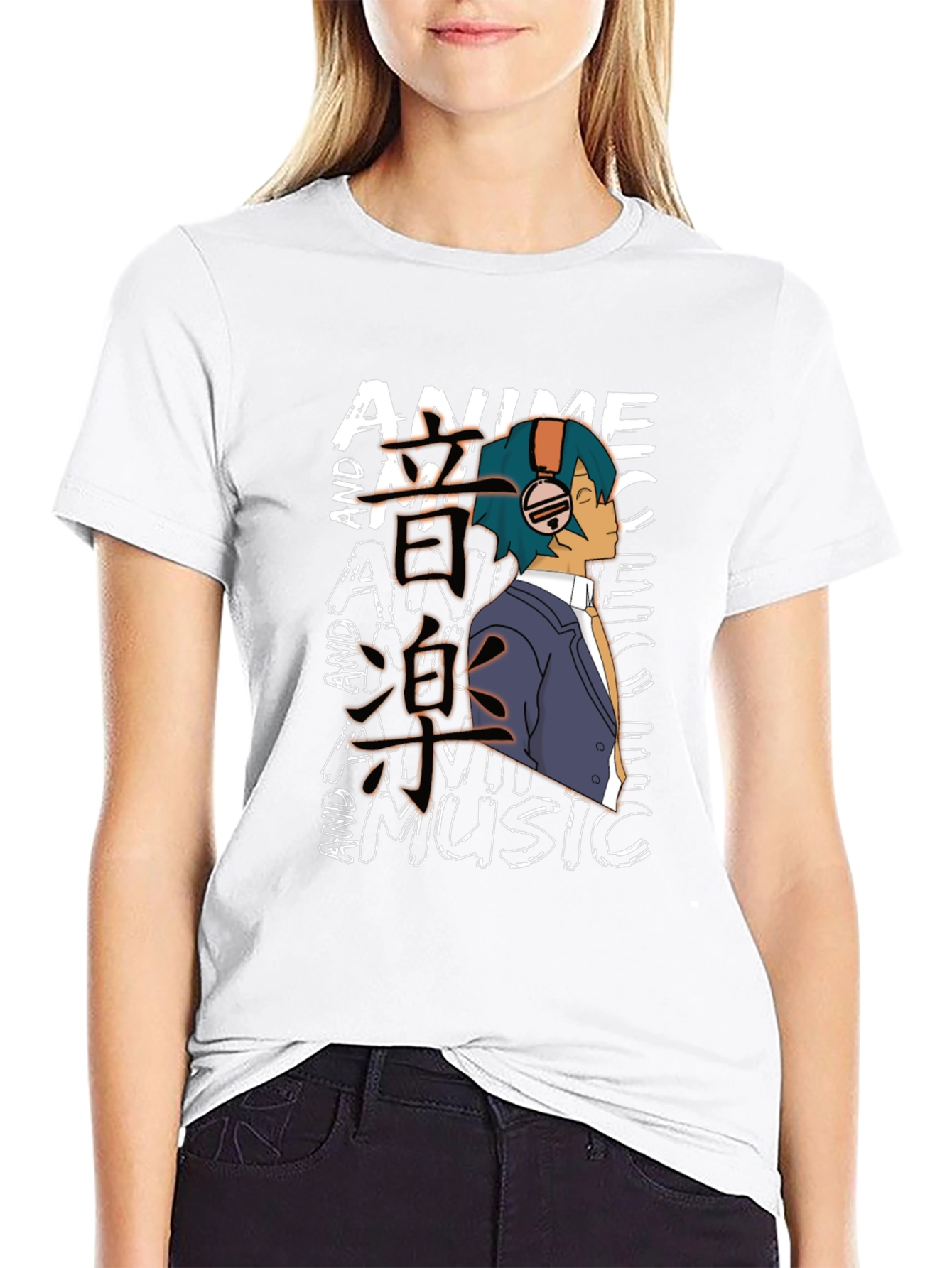 Anime and Music Graphic Tee