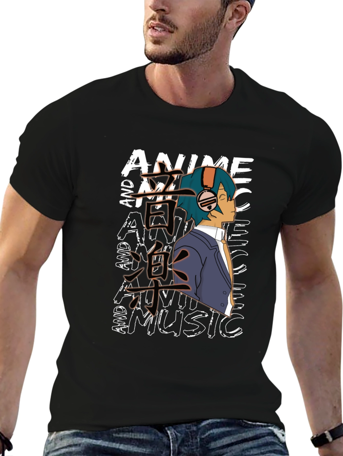 Anime and Music Graphic Tee