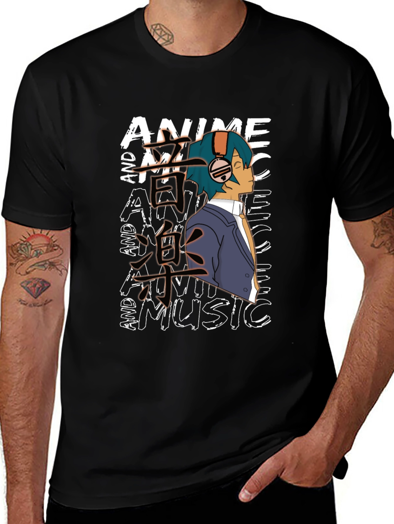 Anime and Music Graphic Tee