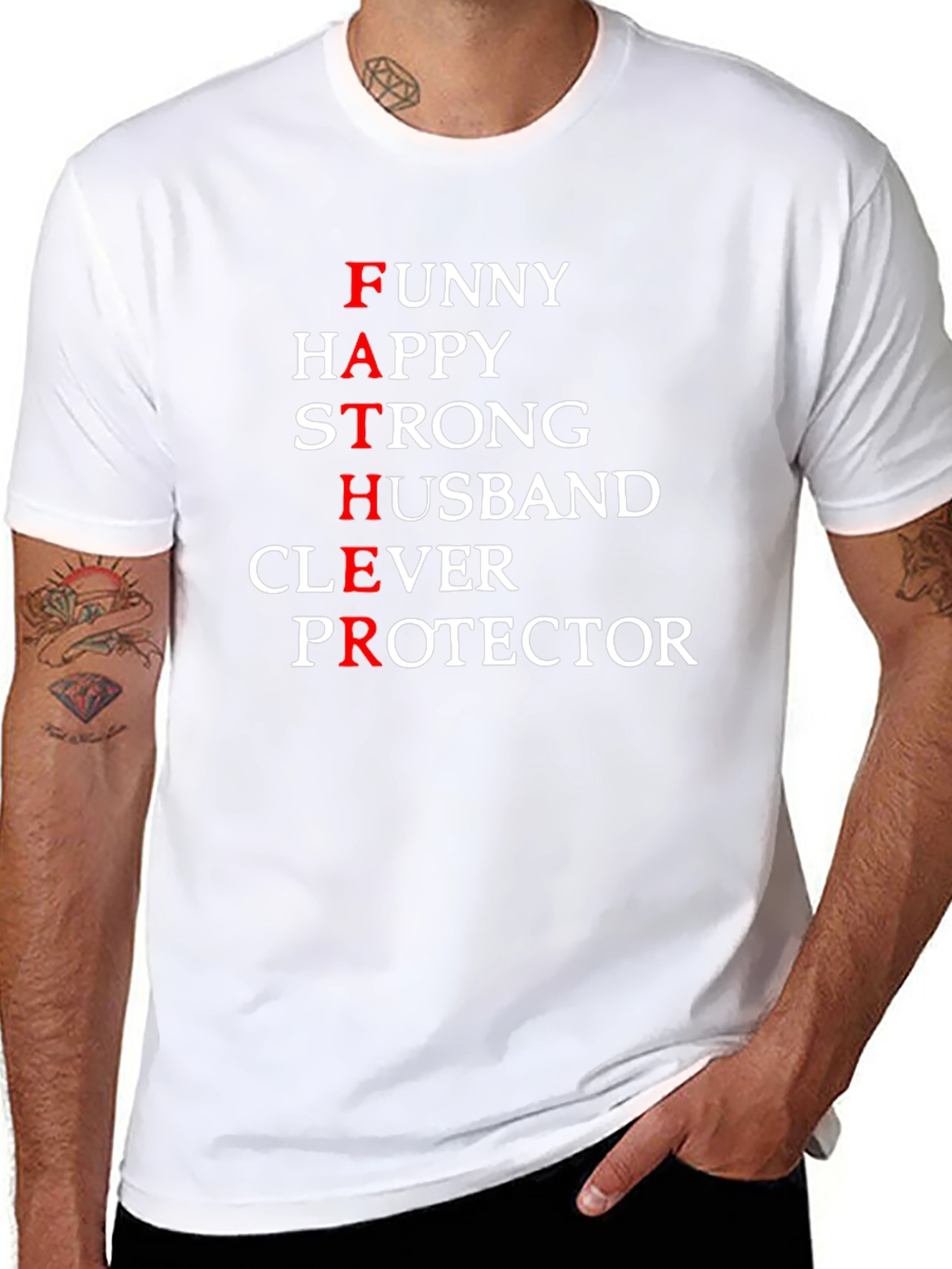 Funny Father Definition Black T-Shirt
