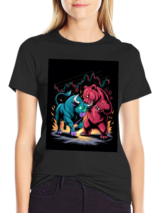 Bull vs Bear Graphic Tee - Crypto Stock Market