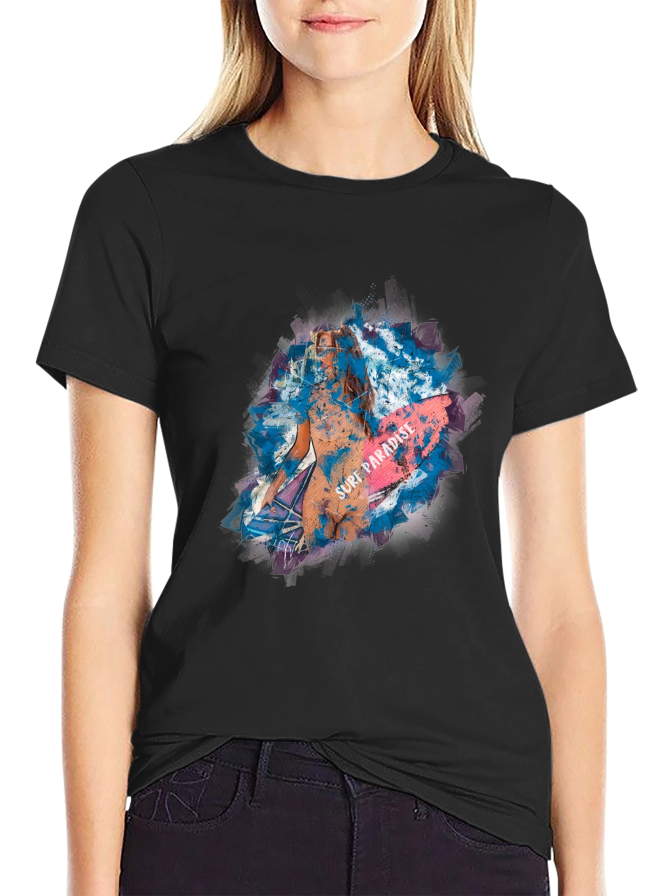 Surf Paradise Graphic Tee - Black