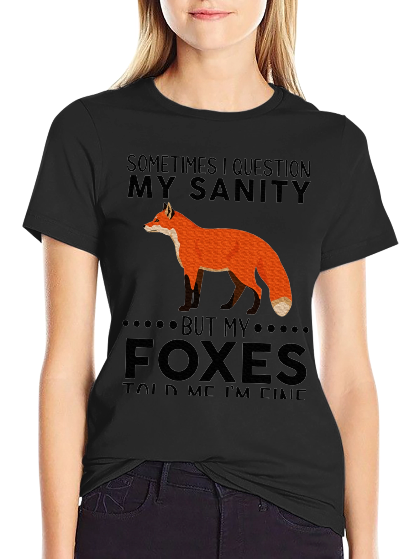Fox Sanity Graphic T-Shirt - Unique Design