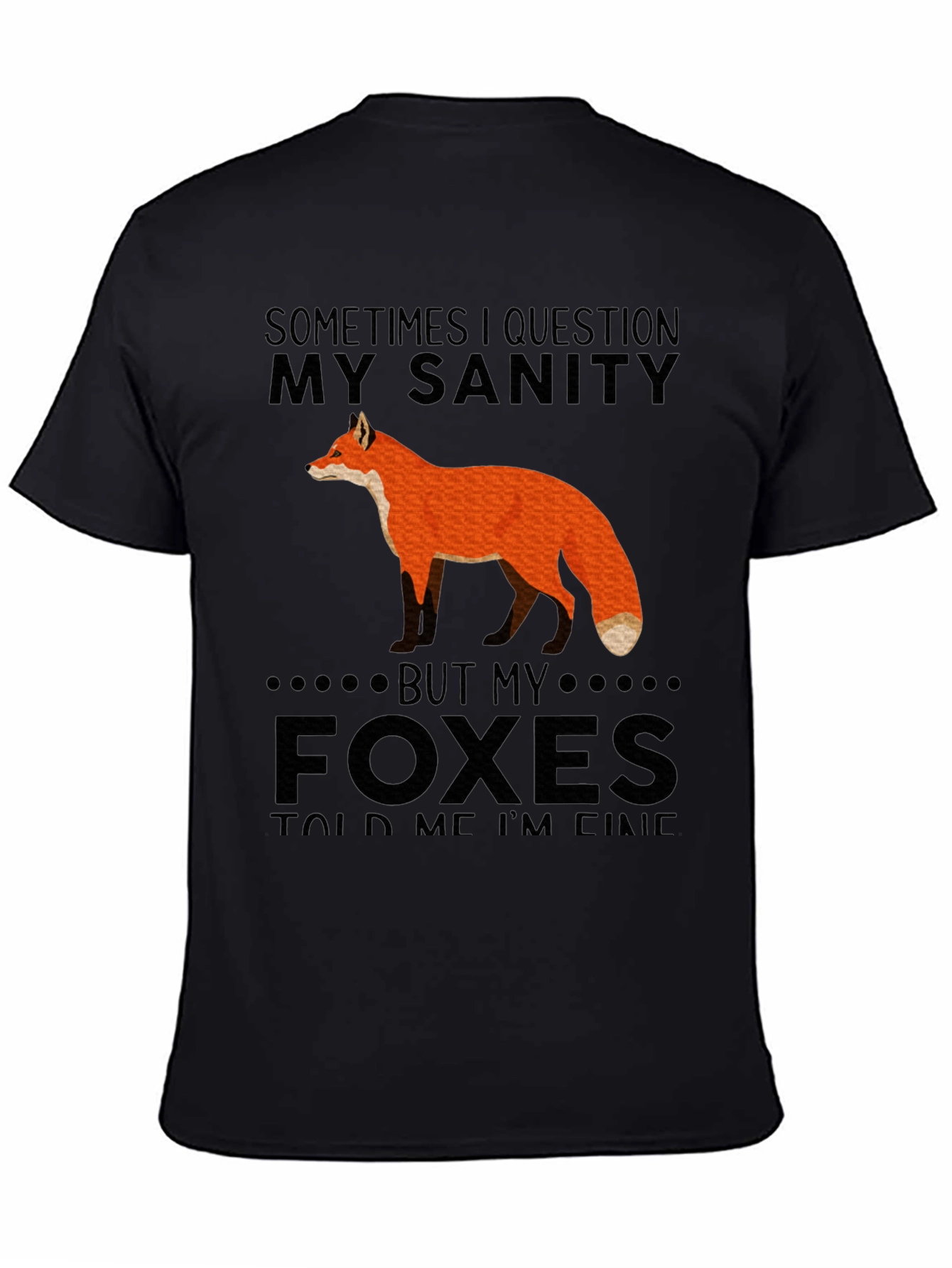 Fox Sanity Graphic T-Shirt - Unique Design