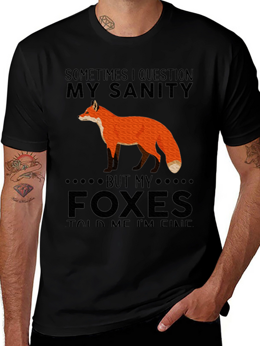 Fox Sanity Graphic T-Shirt - Unique Design