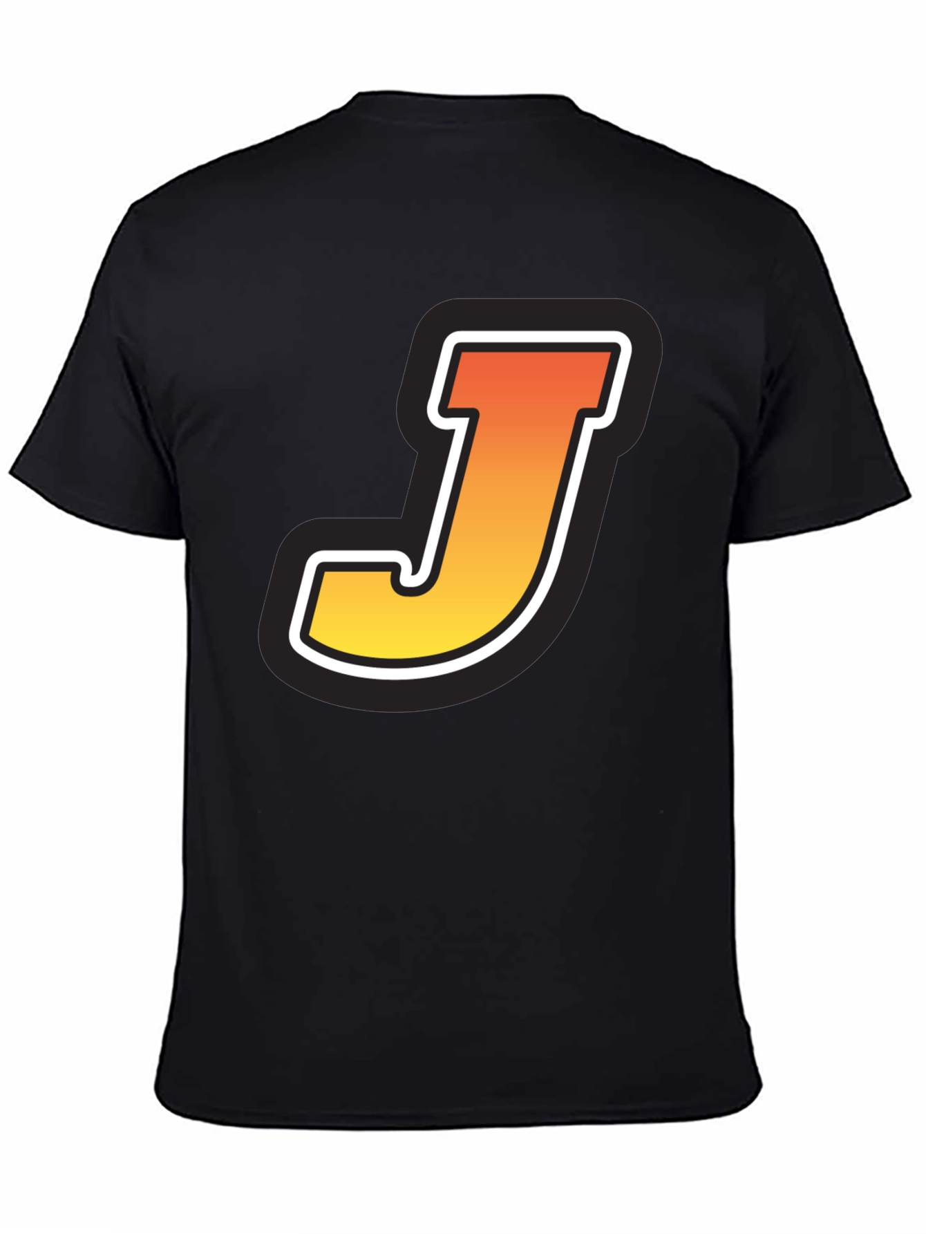 Gradient J Graphic Black T-Shirt