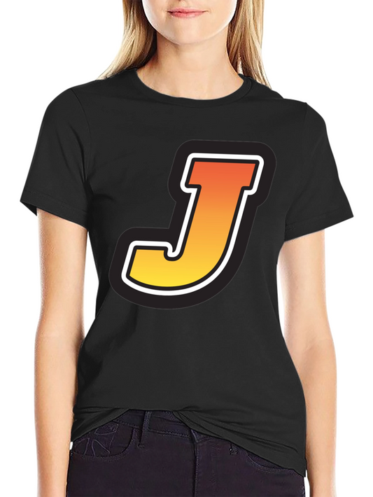Gradient J Graphic Black T-Shirt