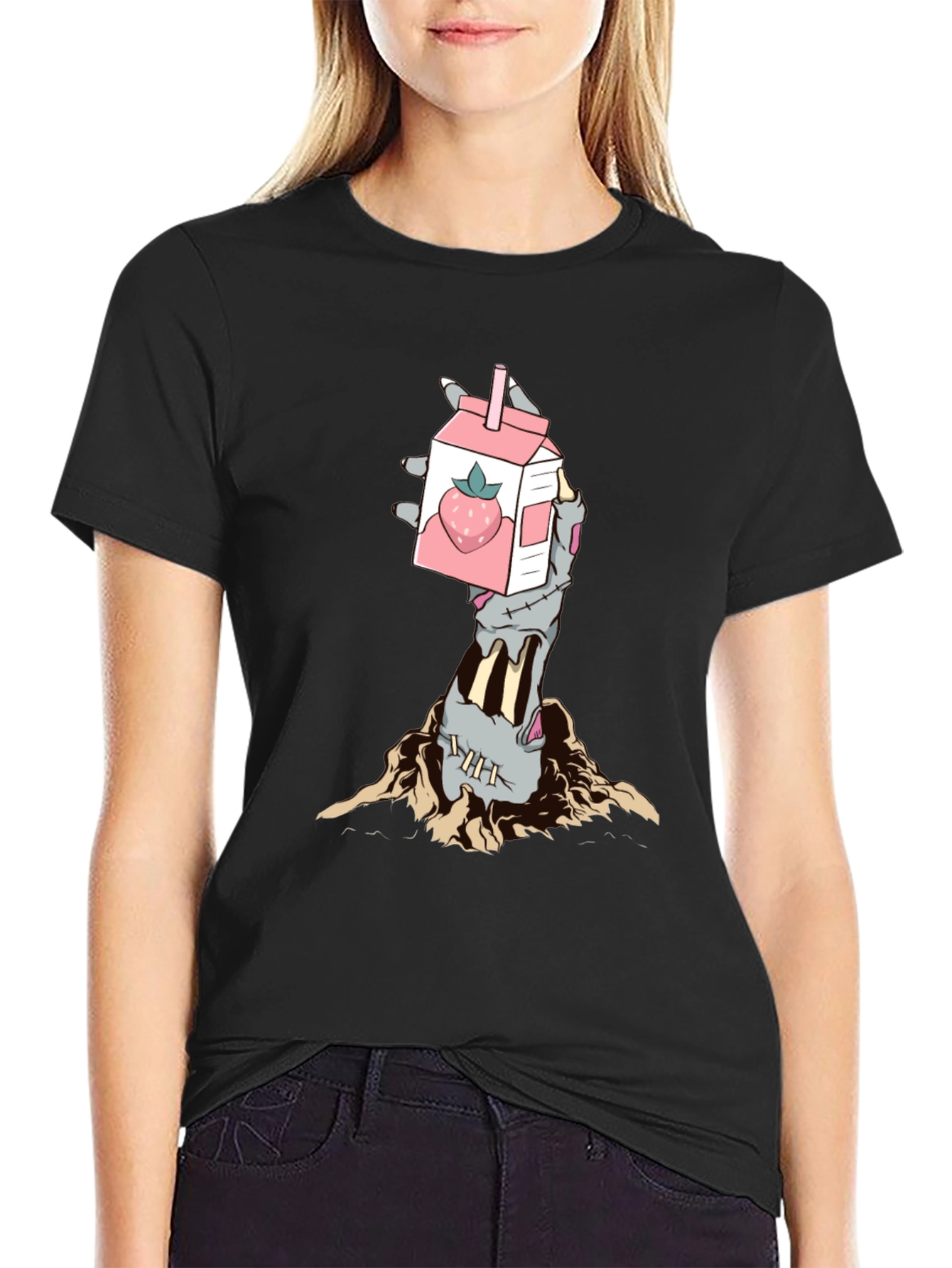 Zombie Strawberry Milk T-Shirt