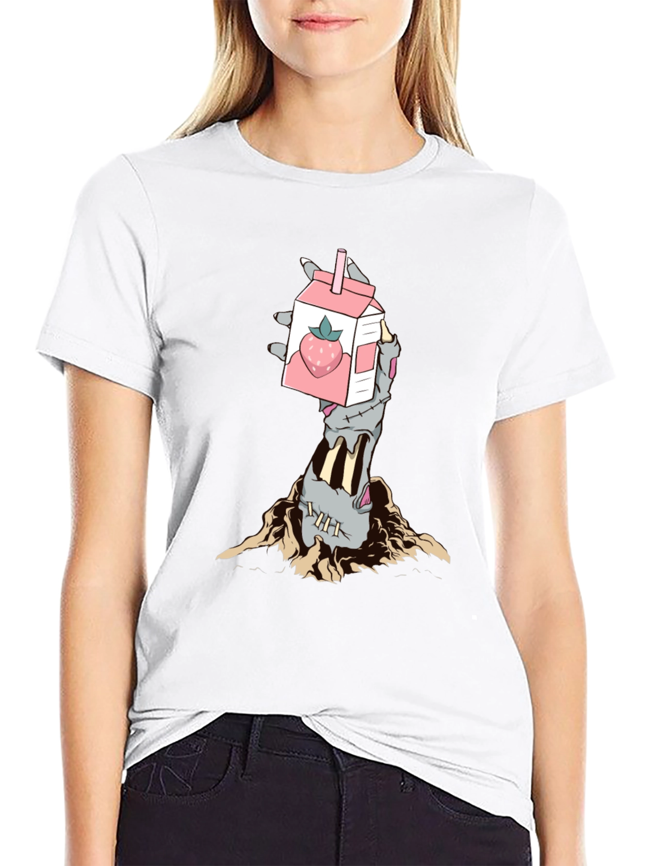 Zombie Strawberry Milk T-Shirt
