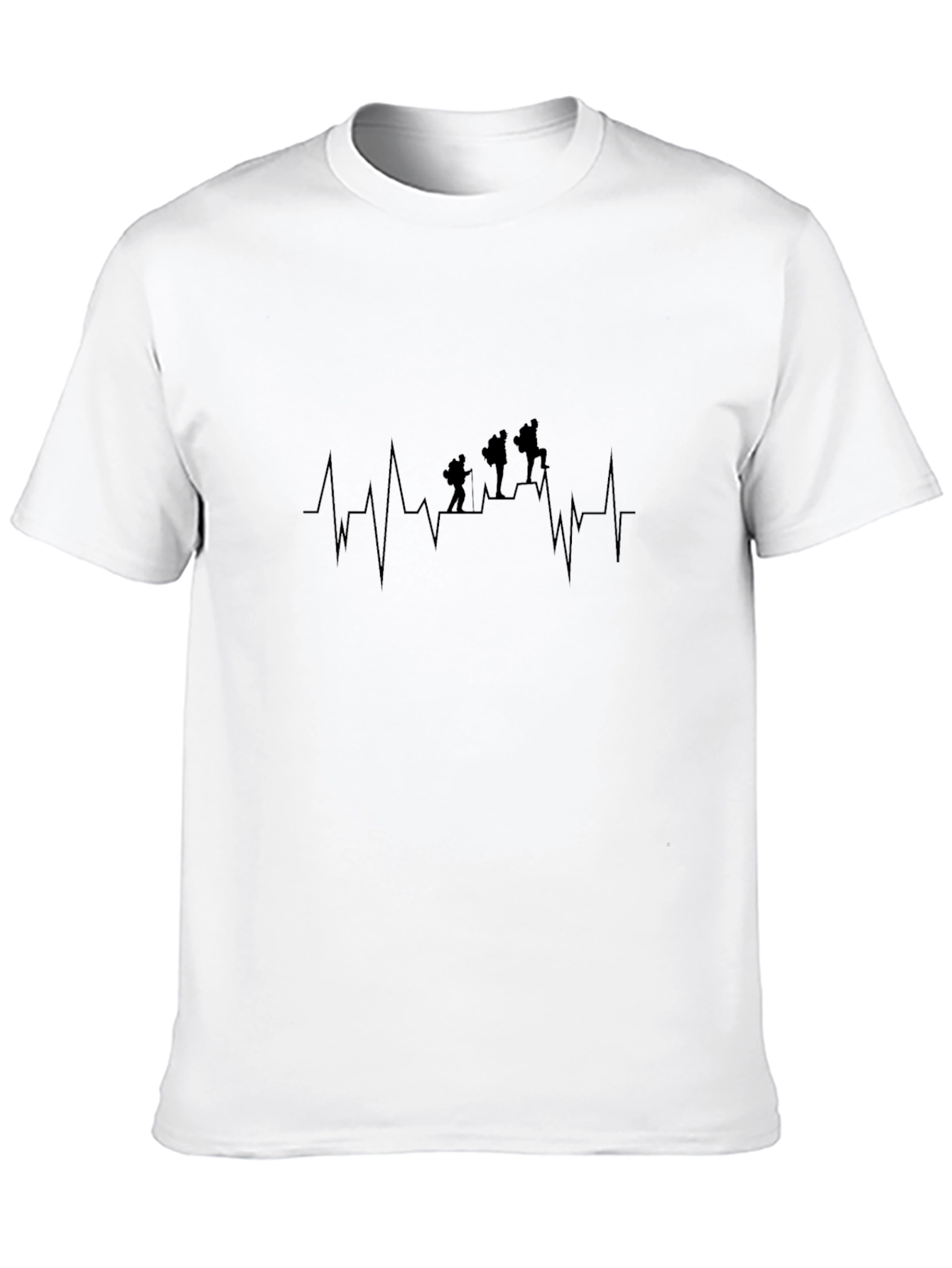 Hiking Heartbeat T-Shirt - Adventure Awaits!