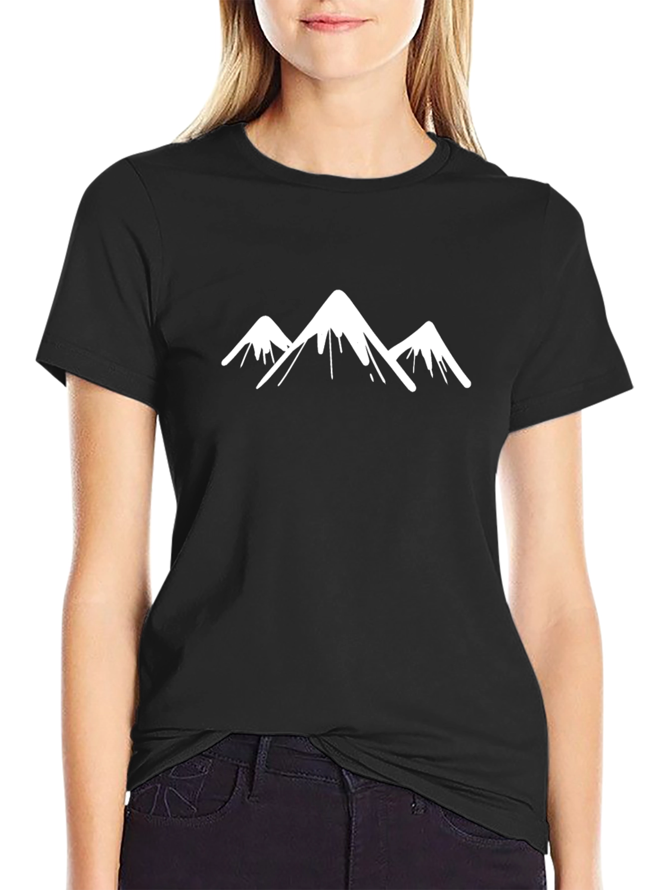 Mountain Peak Graphic Tee - Stylish Black Shirt