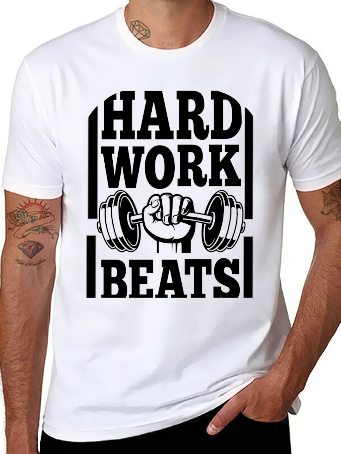Hard Work Beats All Gym T-Shirt