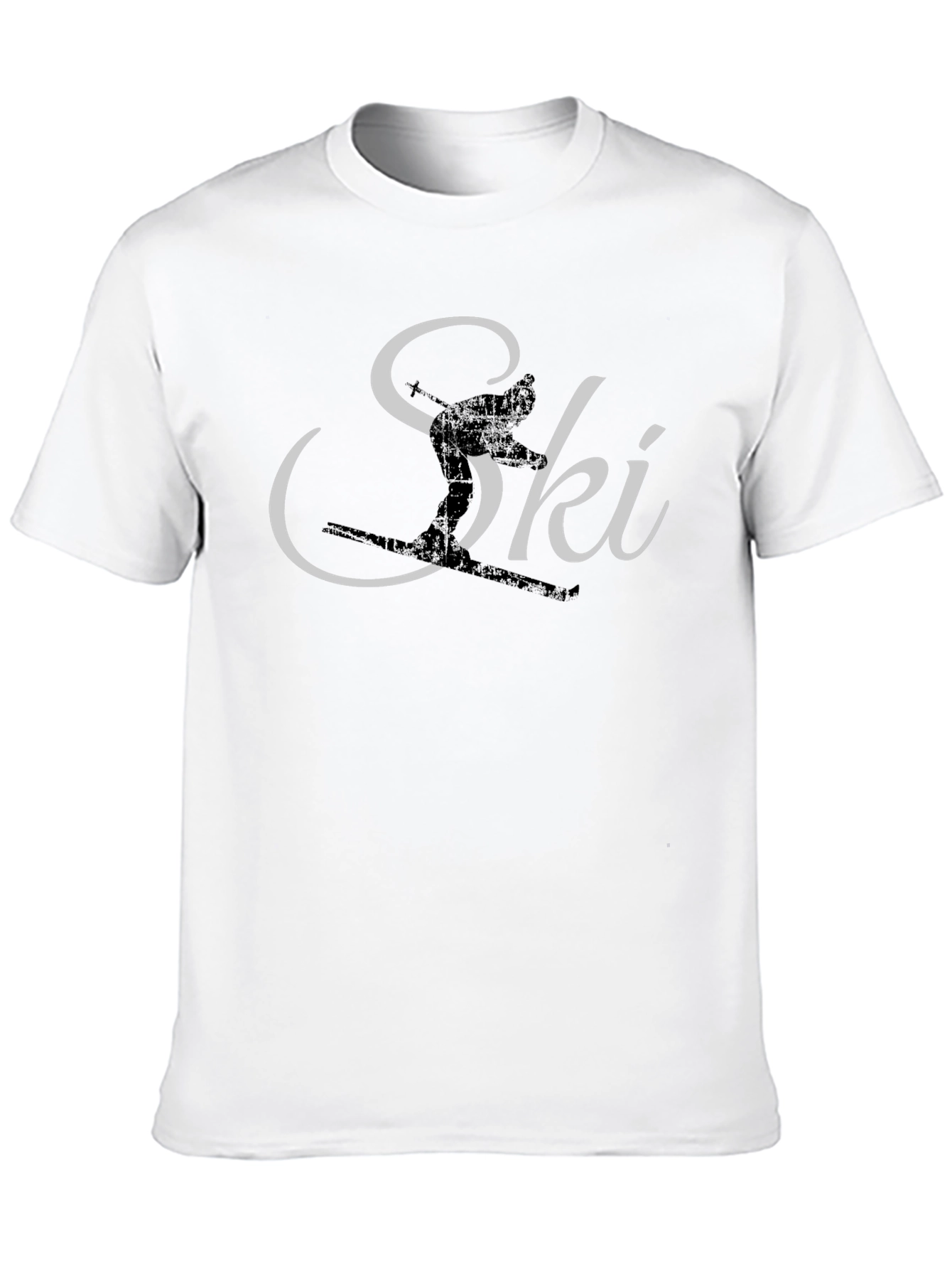 Ski Graphic Tee - Black Cotton T-Shirt