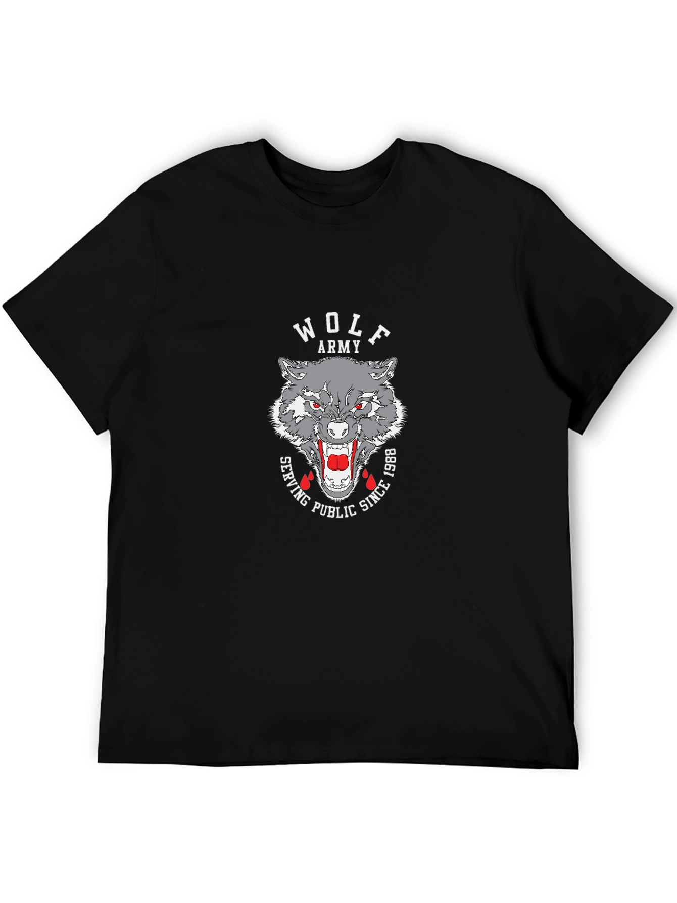 Wolf Army Graphic T-Shirt - Serving Public Since 1988