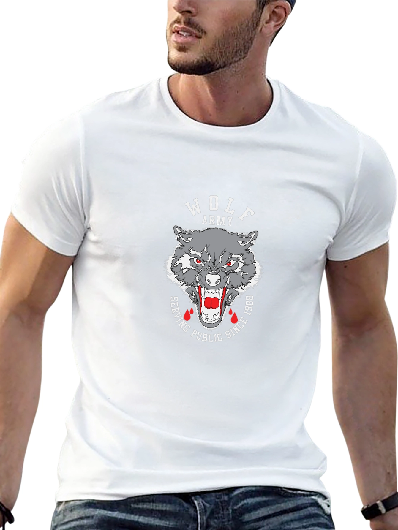 Wolf Army Graphic T-Shirt - Serving Public Since 1988