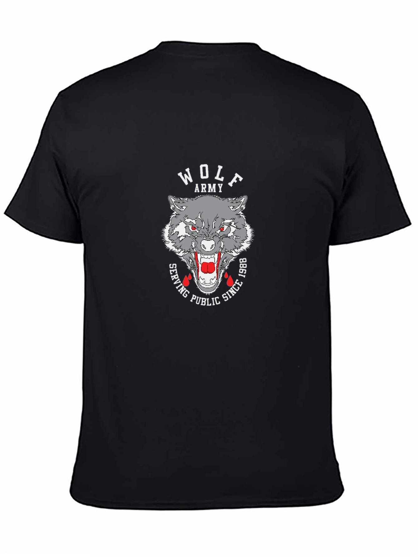Wolf Army Graphic T-Shirt - Serving Public Since 1988