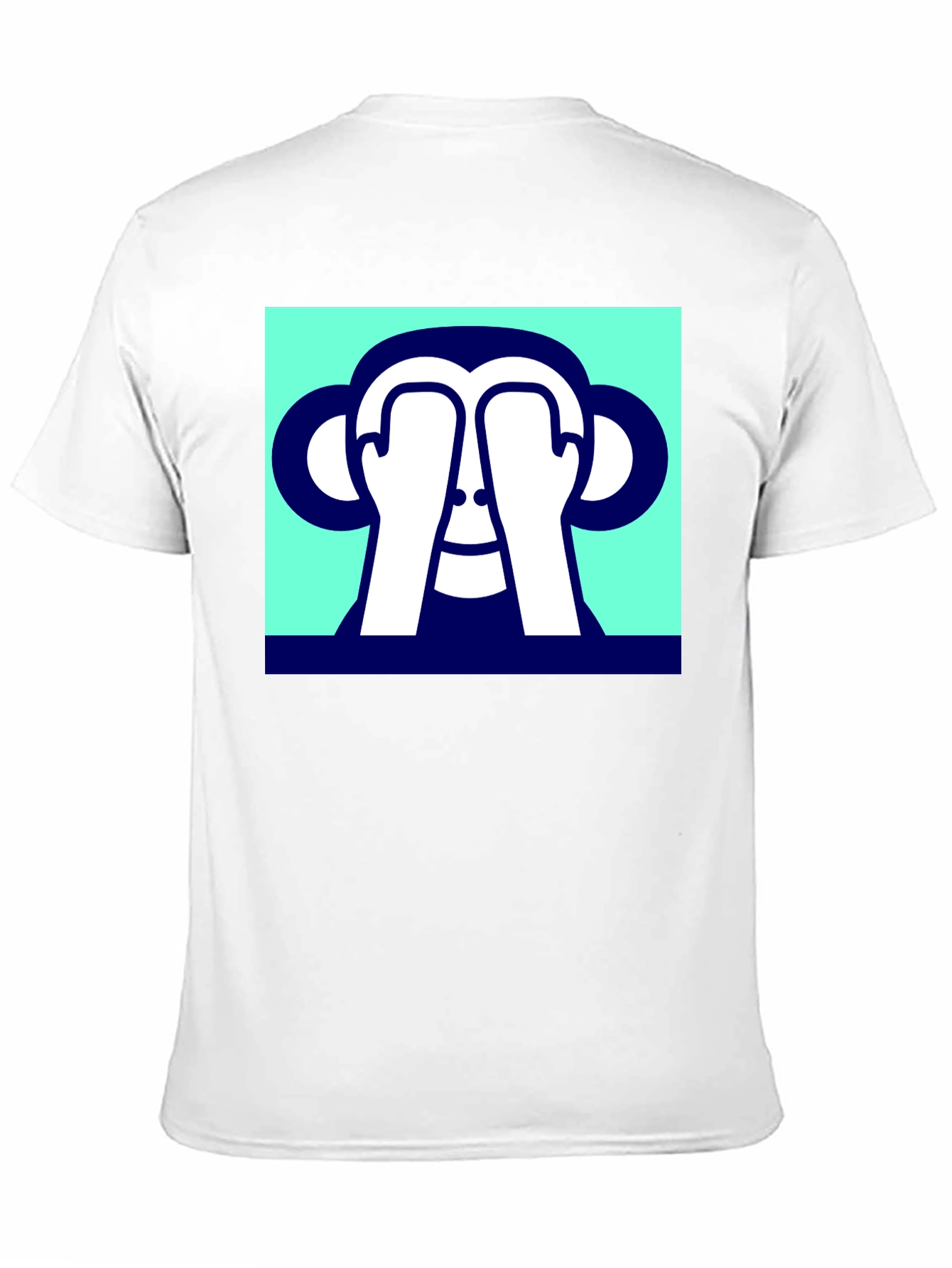 Peek-a-Boo Monkey Graphic Tee - Soft Cotton Blend