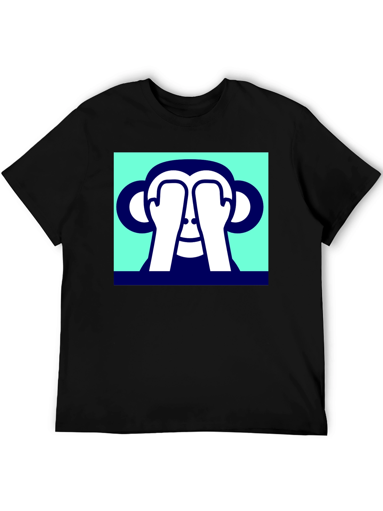 Peek-a-Boo Monkey Graphic Tee - Soft Cotton Blend