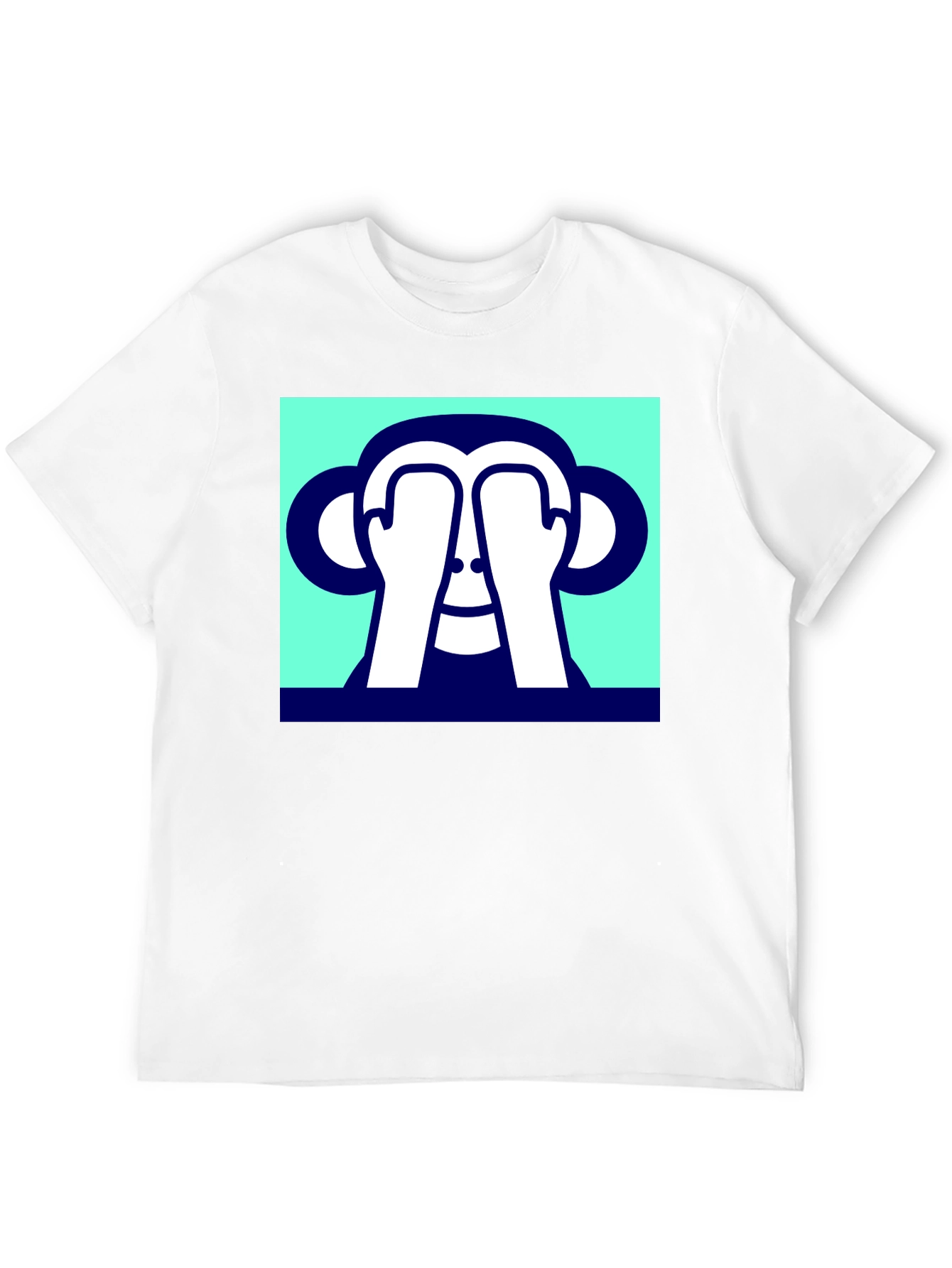 Peek-a-Boo Monkey Graphic Tee - Soft Cotton Blend