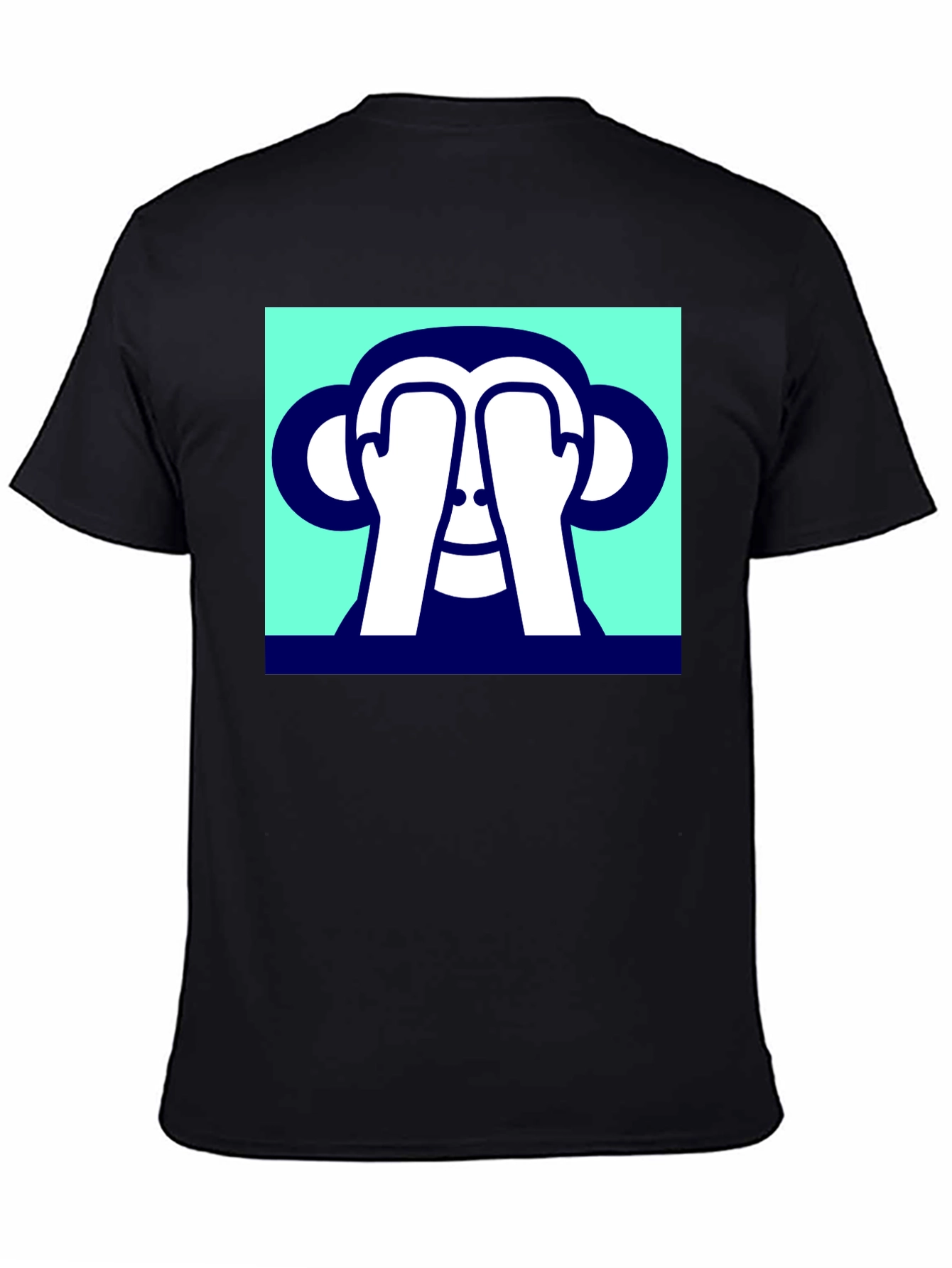 Peek-a-Boo Monkey Graphic Tee - Soft Cotton Blend