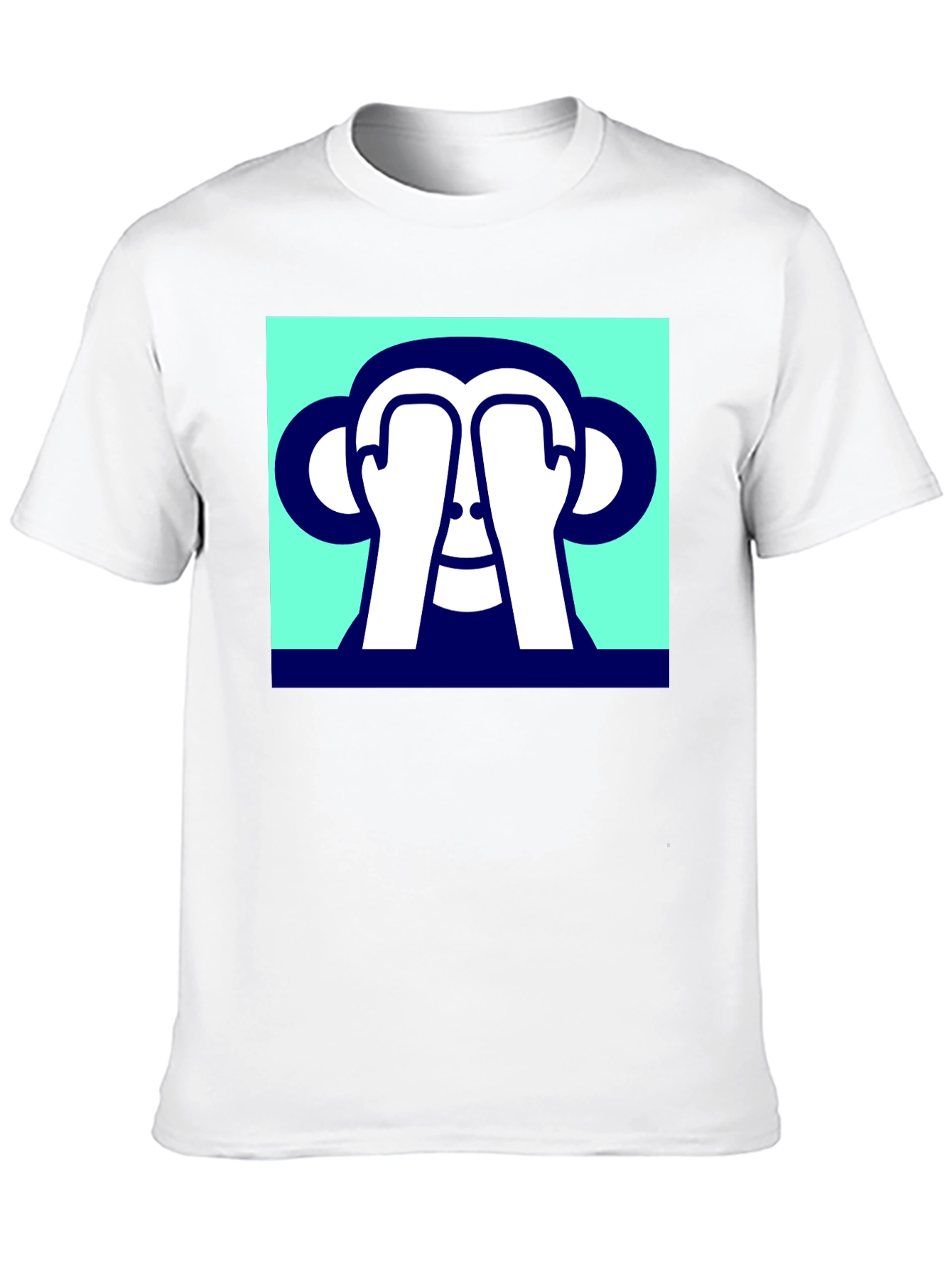 Peek-a-Boo Monkey Graphic Tee - Soft Cotton Blend