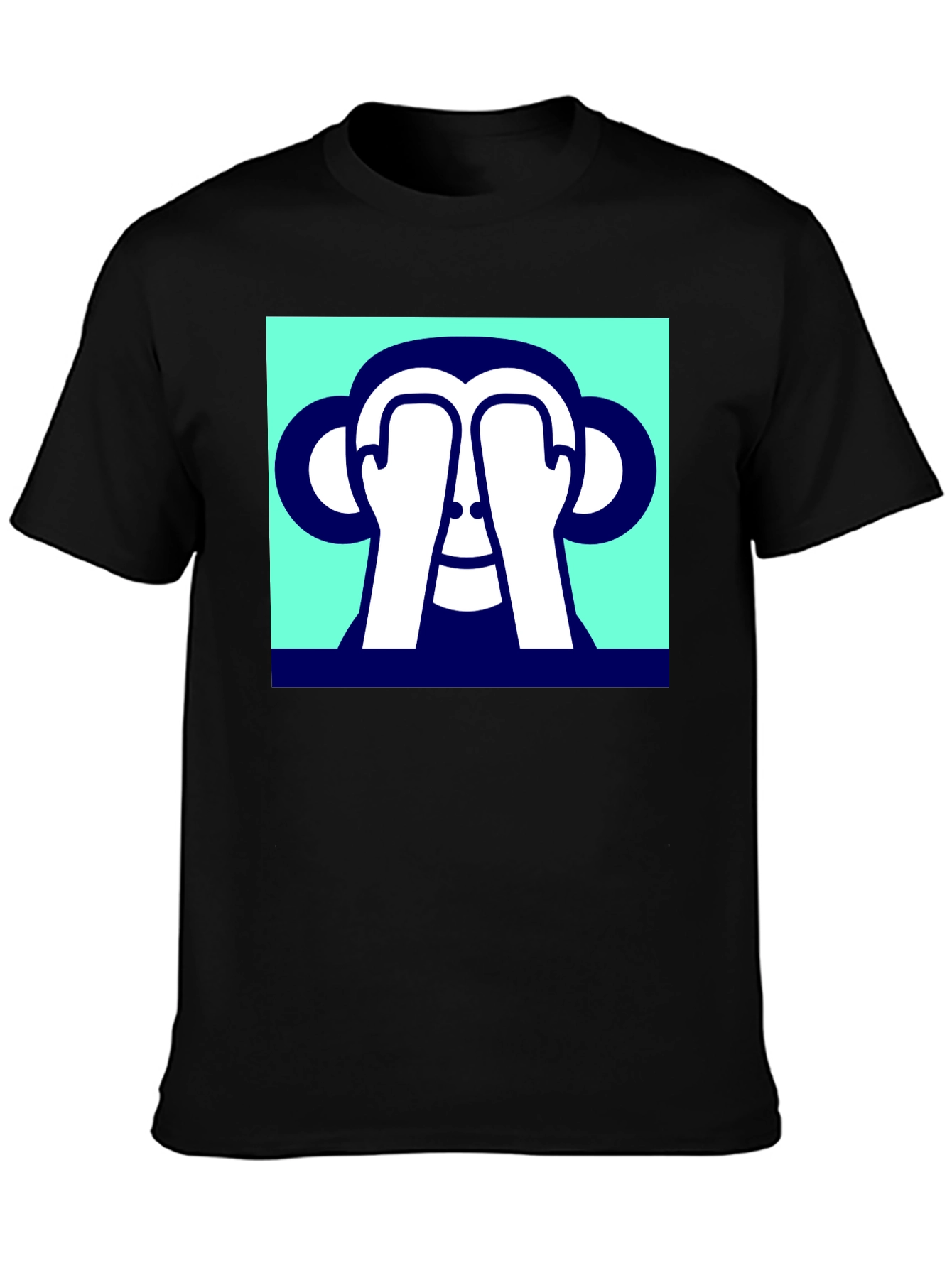 Peek-a-Boo Monkey Graphic Tee - Soft Cotton Blend