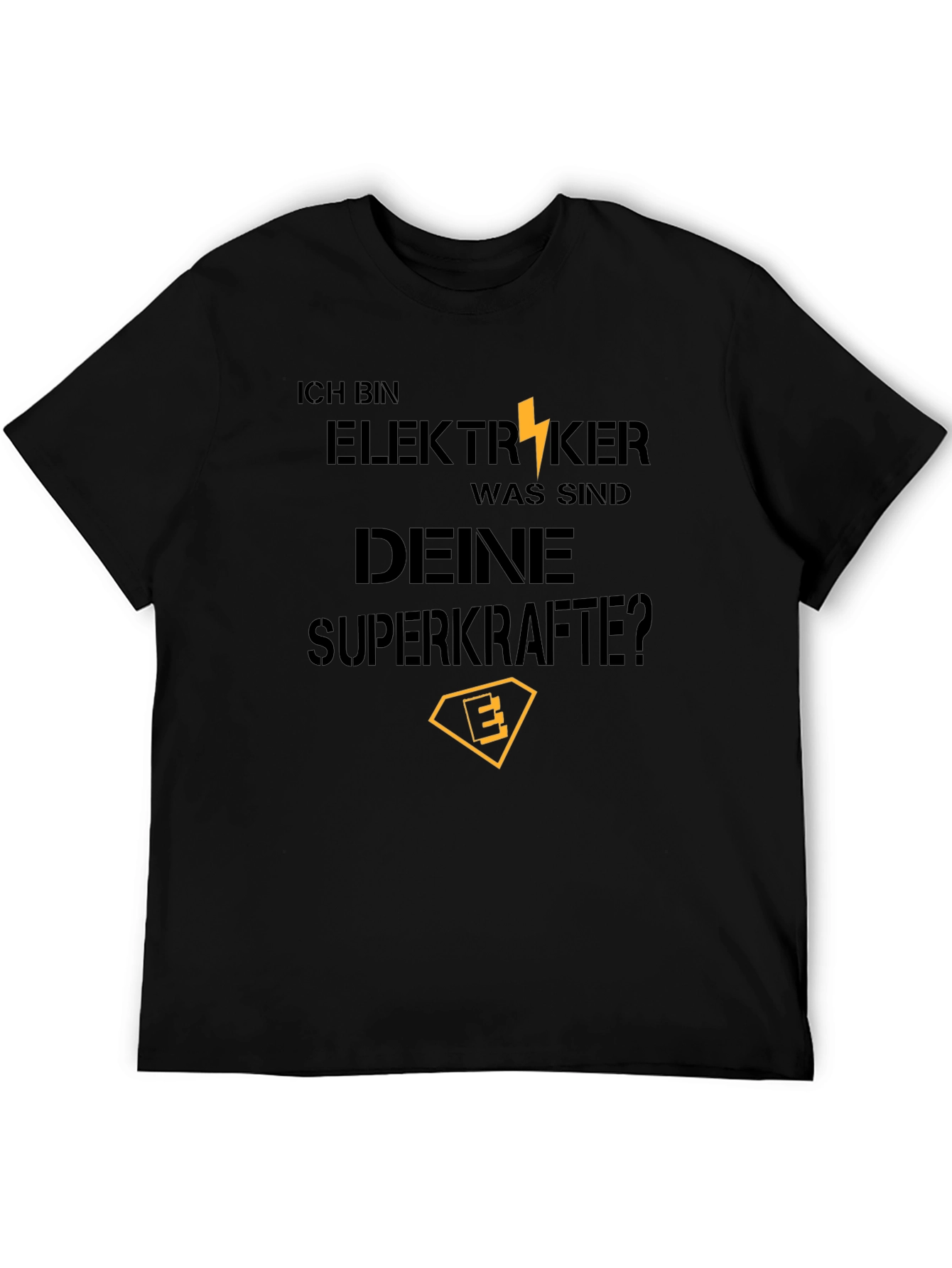 Electrician Superpower T-Shirt - Mens Black Tee