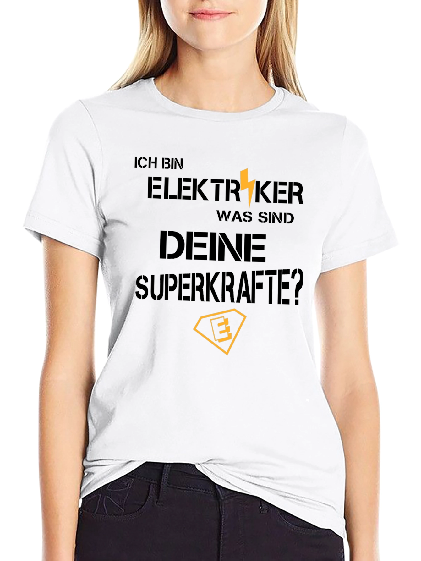Electrician Superpower T-Shirt - Mens Black Tee