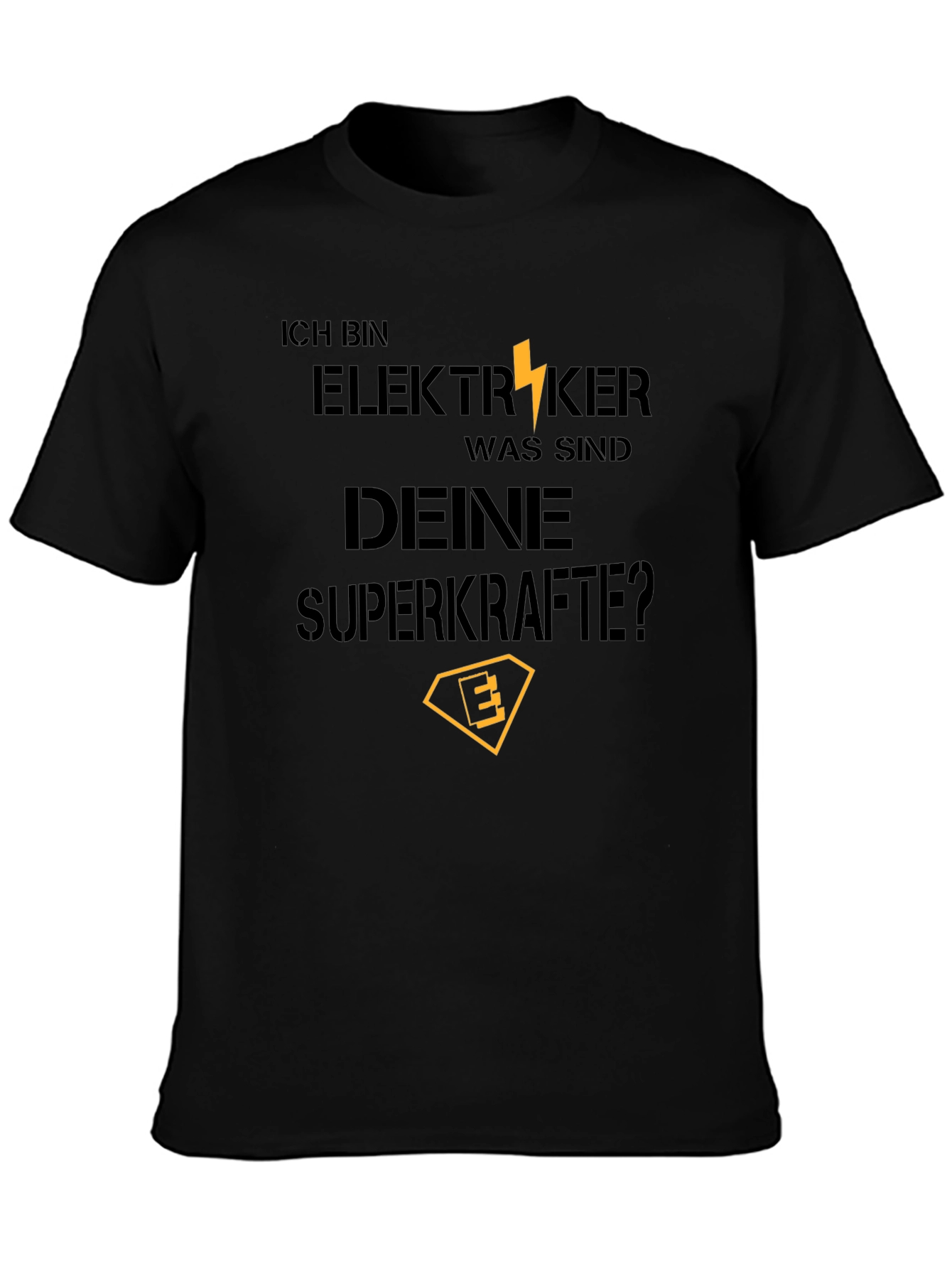 Electrician Superpower T-Shirt - Mens Black Tee