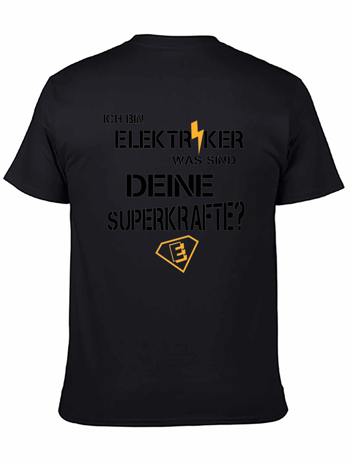 Electrician Superpower T-Shirt - Mens Black Tee