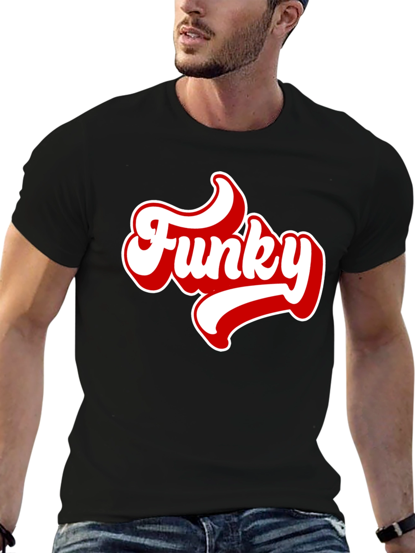 Funky Graphic Tee - Mens Black T-Shirt