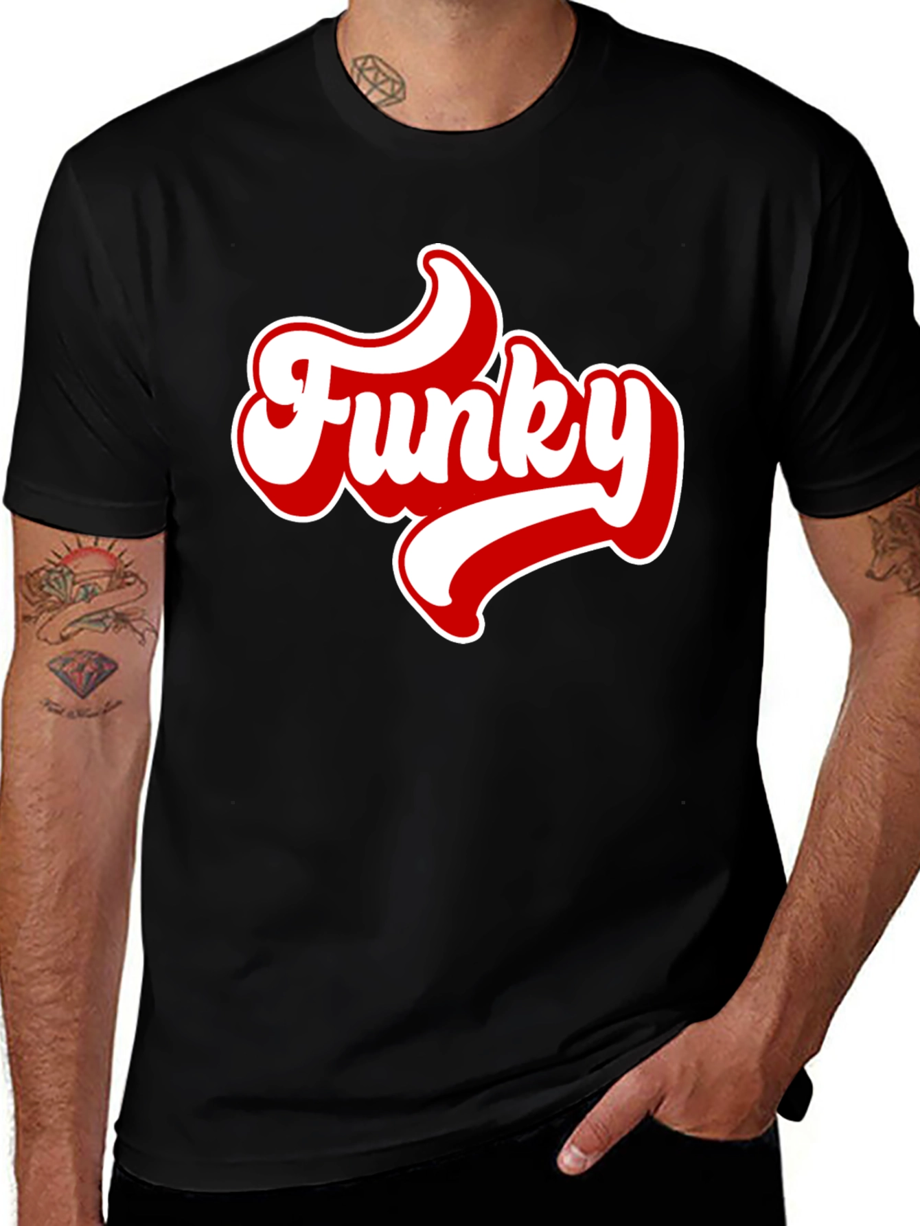 Funky Graphic Tee - Mens Black T-Shirt