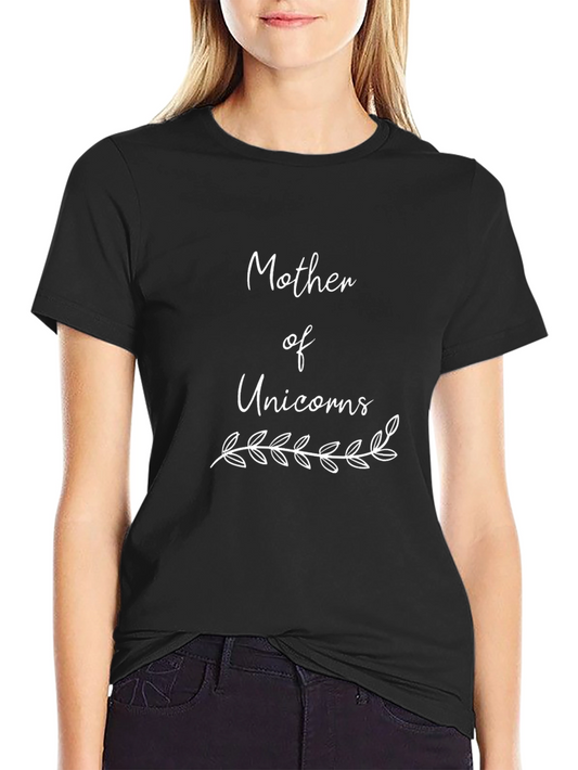 Mother of Unicorns Black T-Shirt