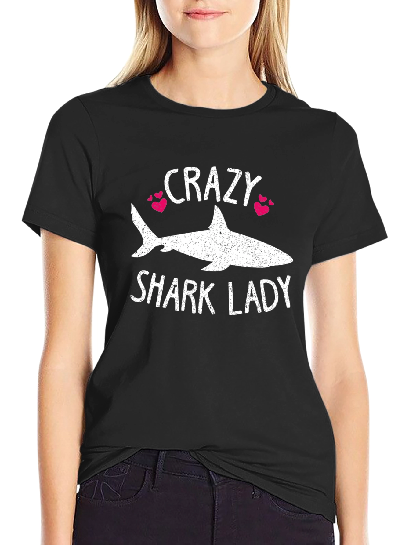 Crazy Shark Lady T-Shirt - Ocean Lover Tee