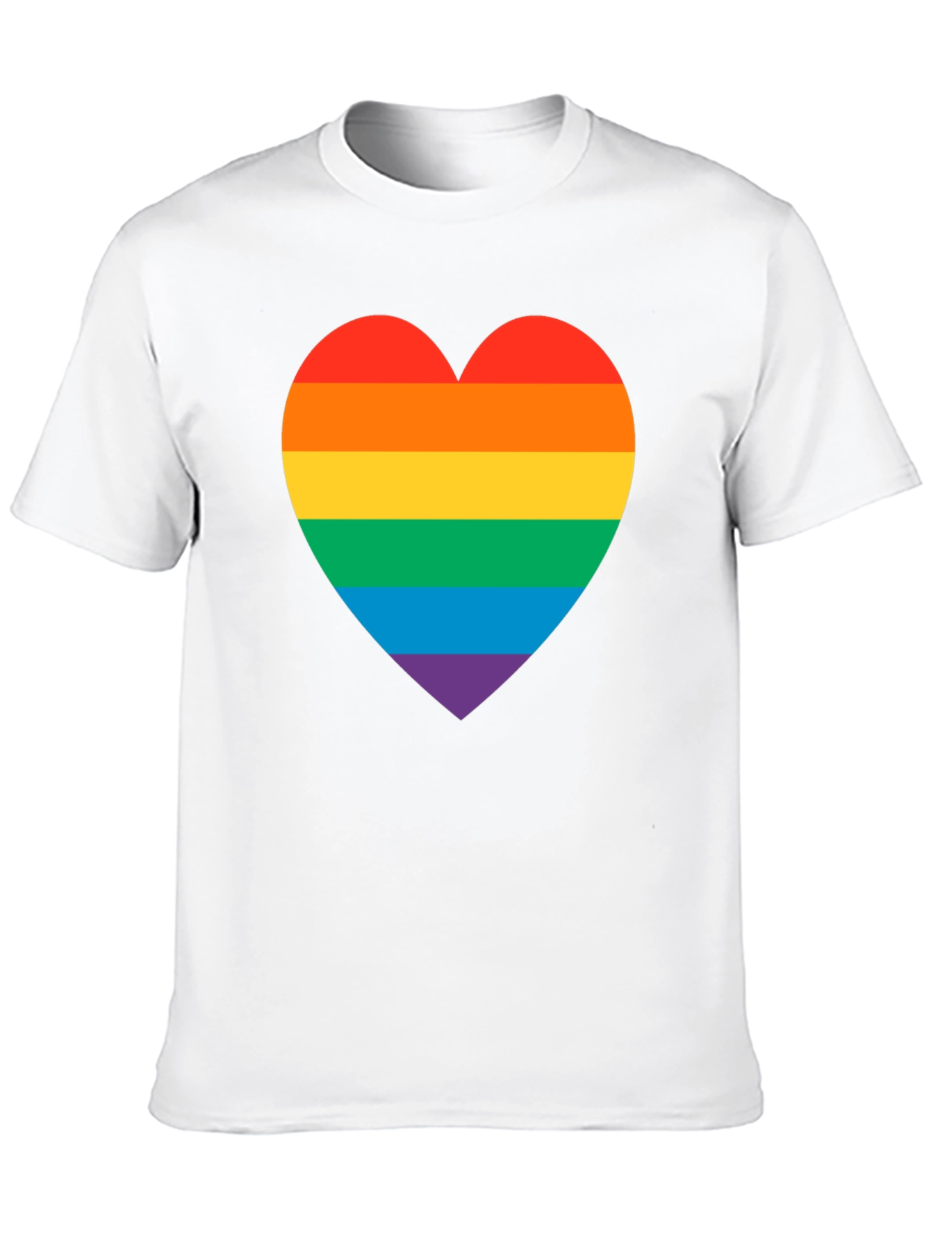 Rainbow Heart Pride T-Shirt - Black