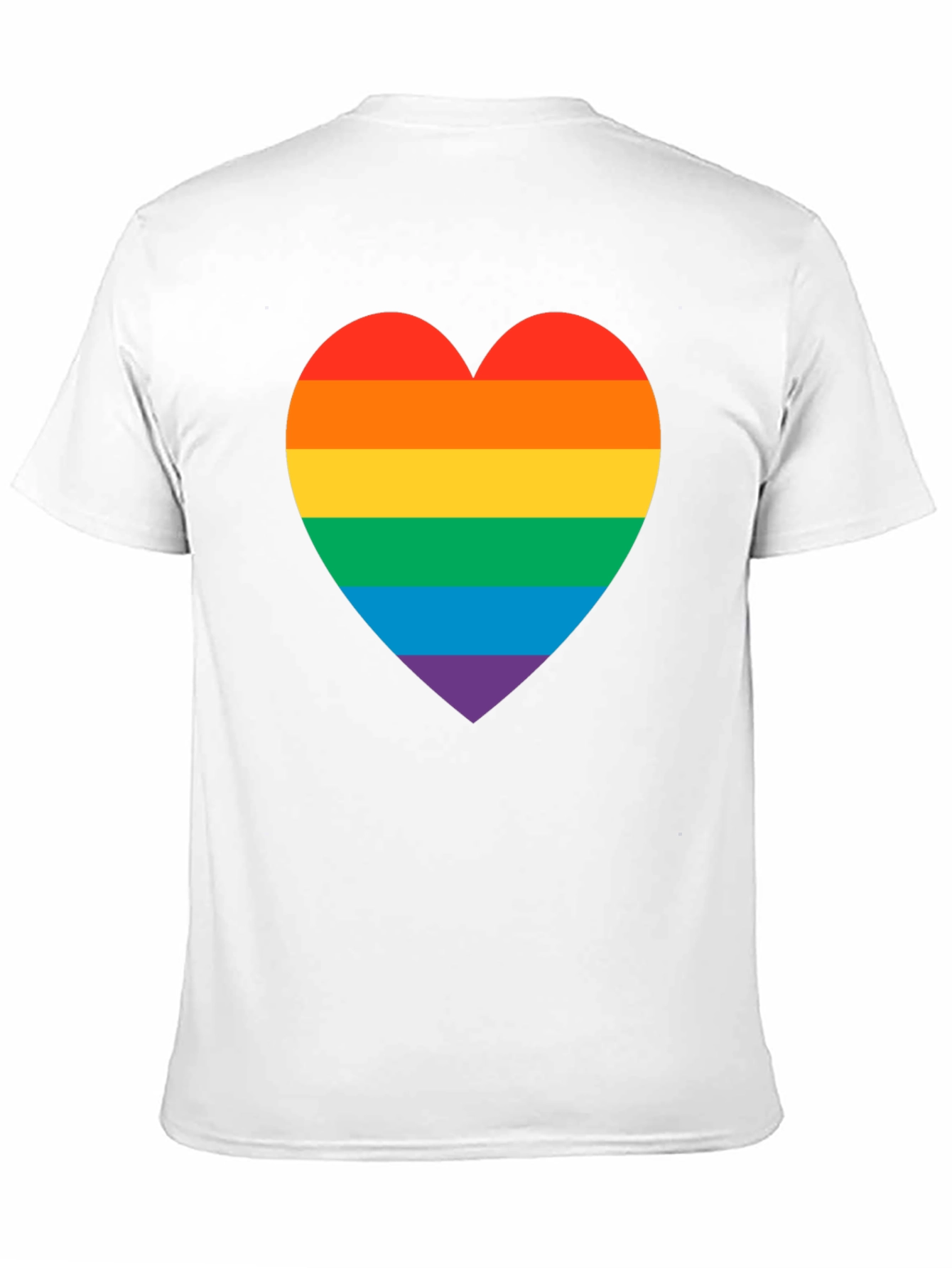 Rainbow Heart Pride T-Shirt - Black