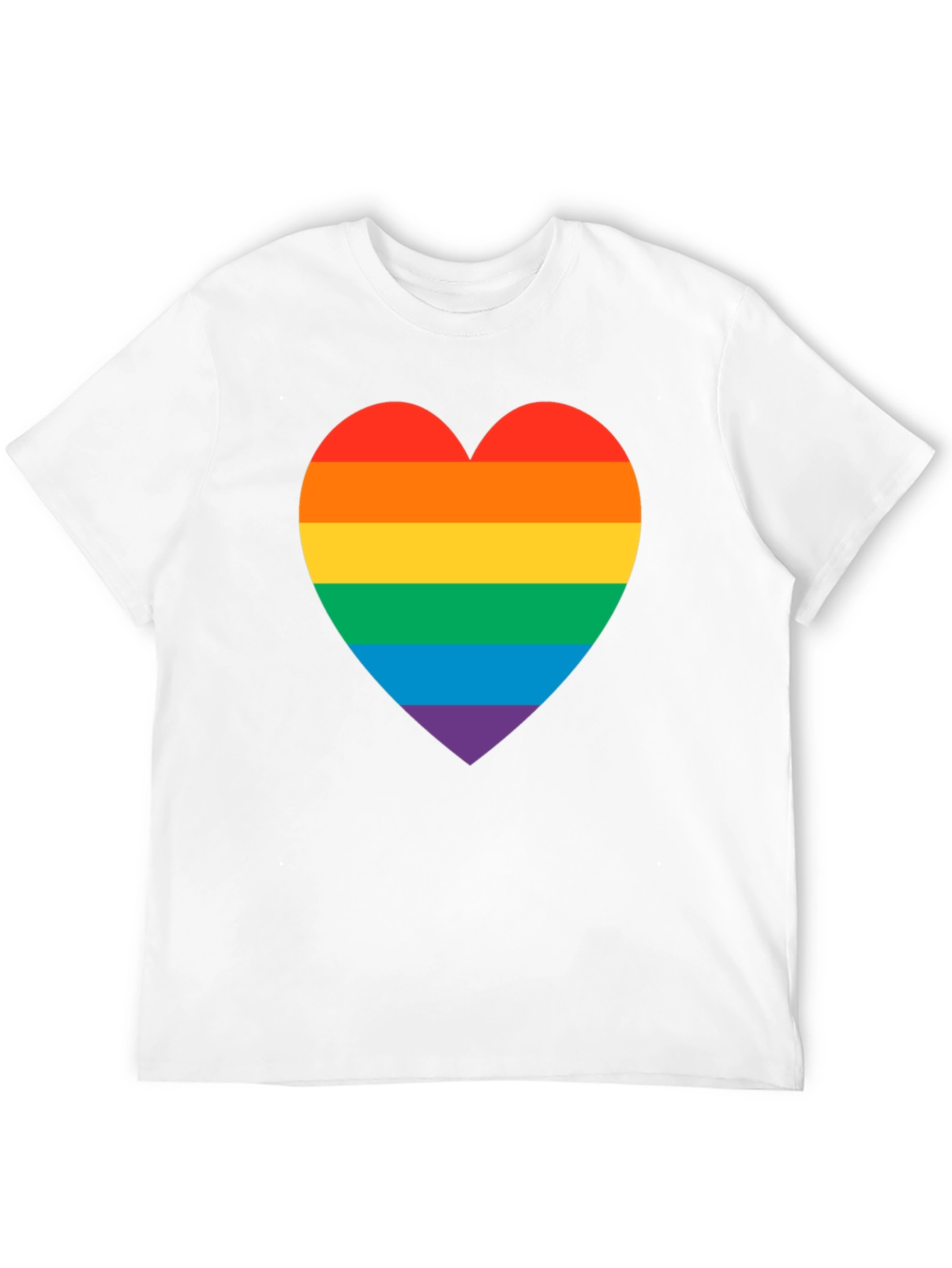 Rainbow Heart Pride T-Shirt - Black