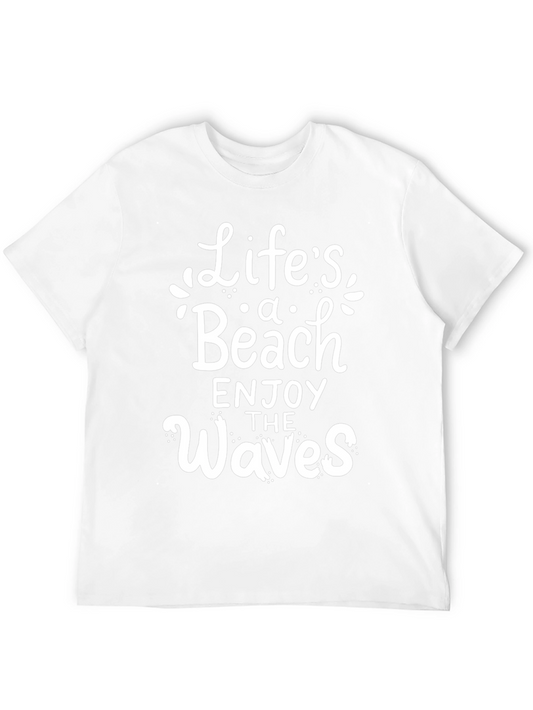 Lifes a Beach Graphic Tee - Enjoy the Waves