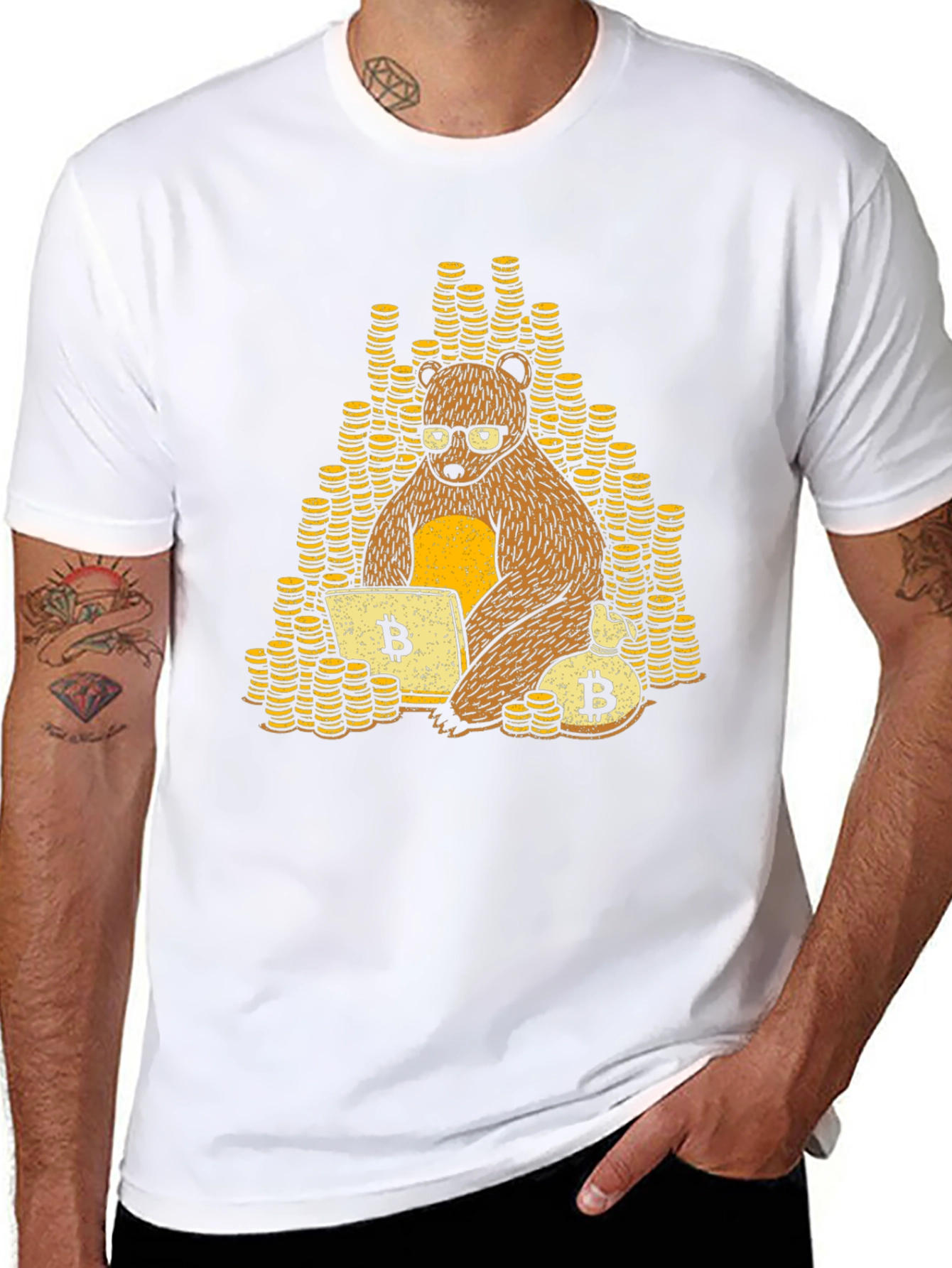 Bitcoin Bear Trader T-Shirt - Crypto Investor Tee