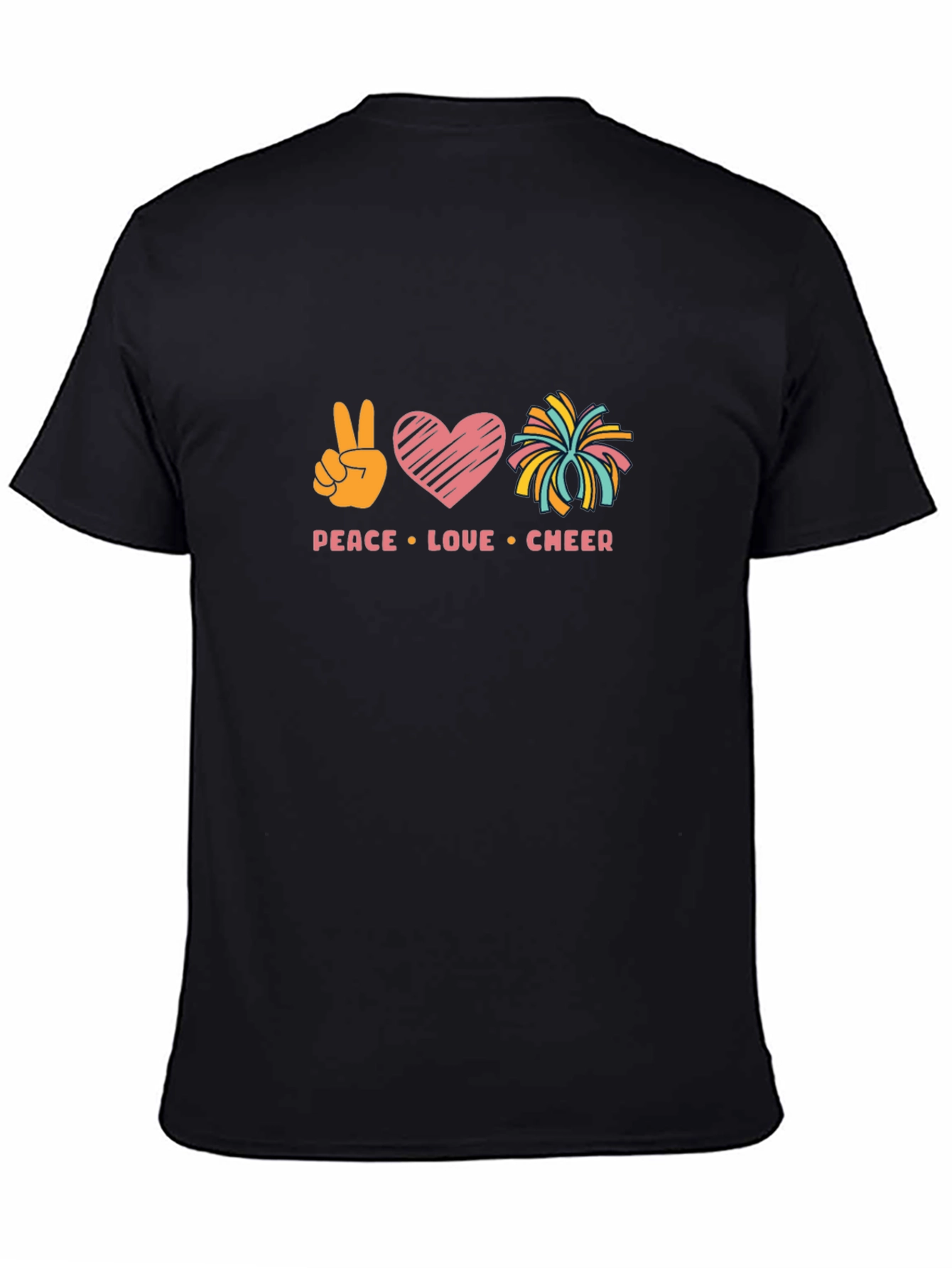 Peace Love Cheer Graphic Tee - Soft Cotton Blend