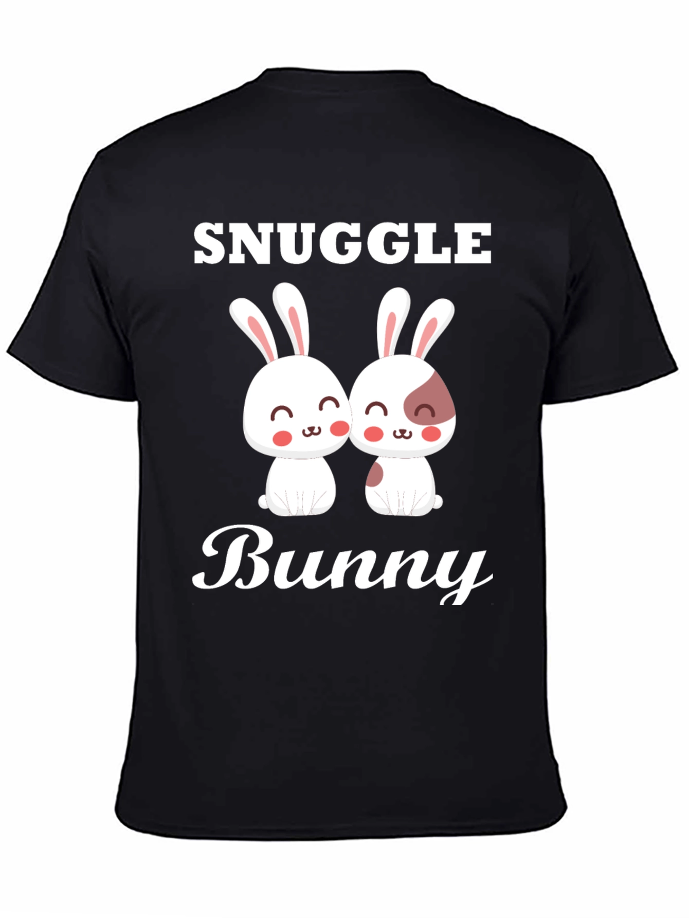 Snuggle Bunny Graphic Tee - Cute Couple Rabbits