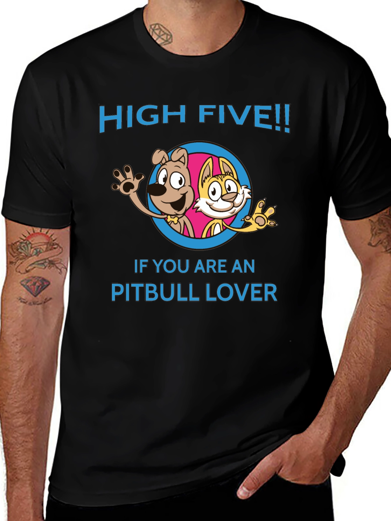 High Five Pitbull Lover T-Shirt