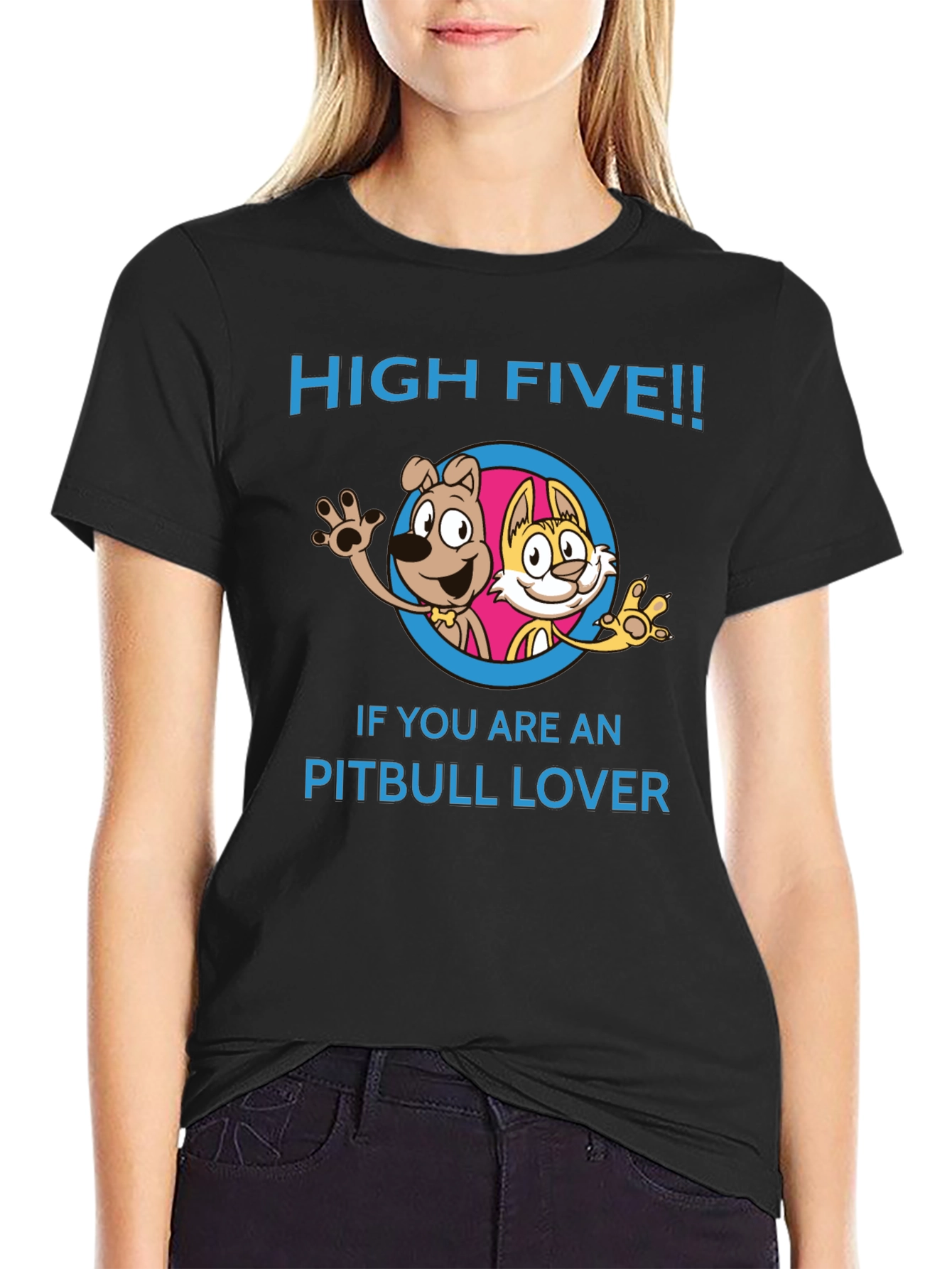 High Five Pitbull Lover T-Shirt