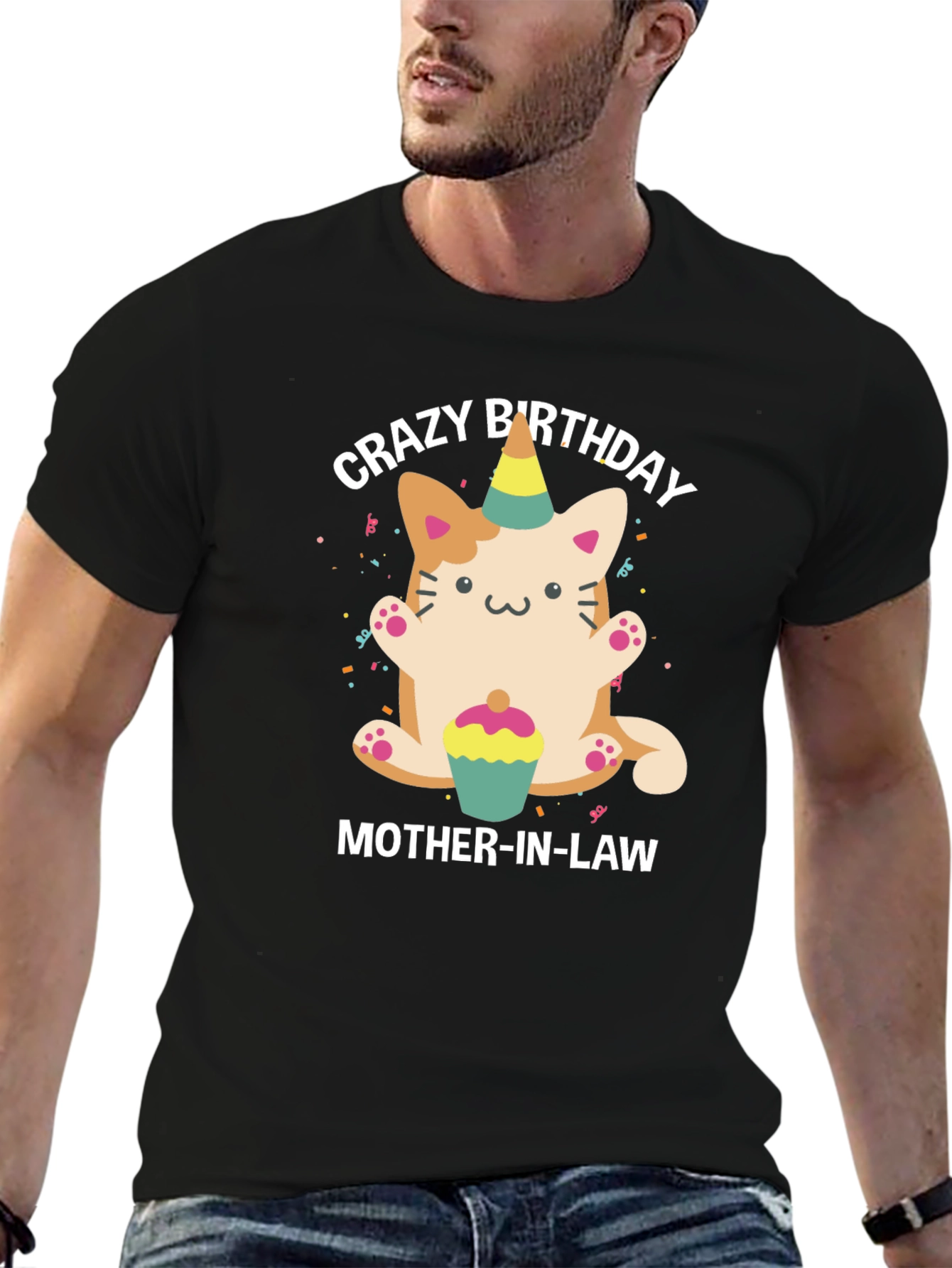 Crazy Birthday Mother-In-Law Cat T-Shirt